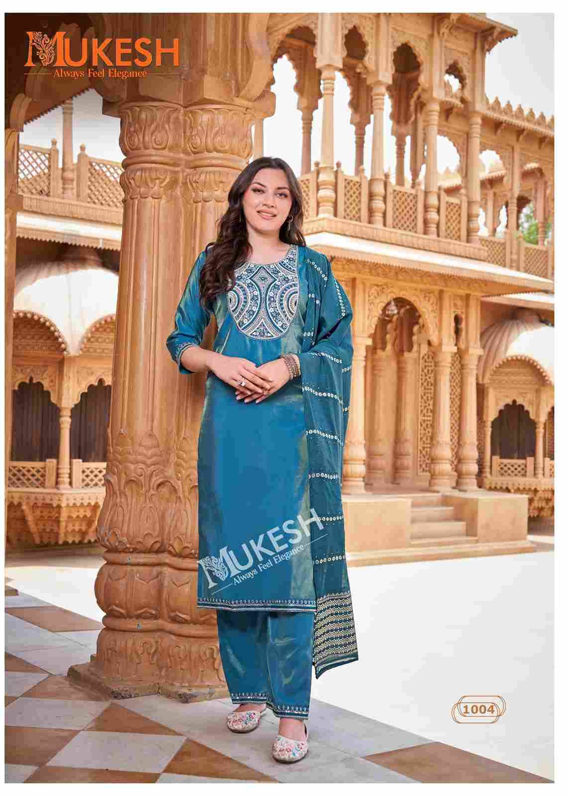Sindoor By Mukesh 1001 To 1004 Series Beautiful Suits Colorful Stylish Fancy Casual Wear & Ethnic Wear Roman Shimmer Dresses At Wholesale Price