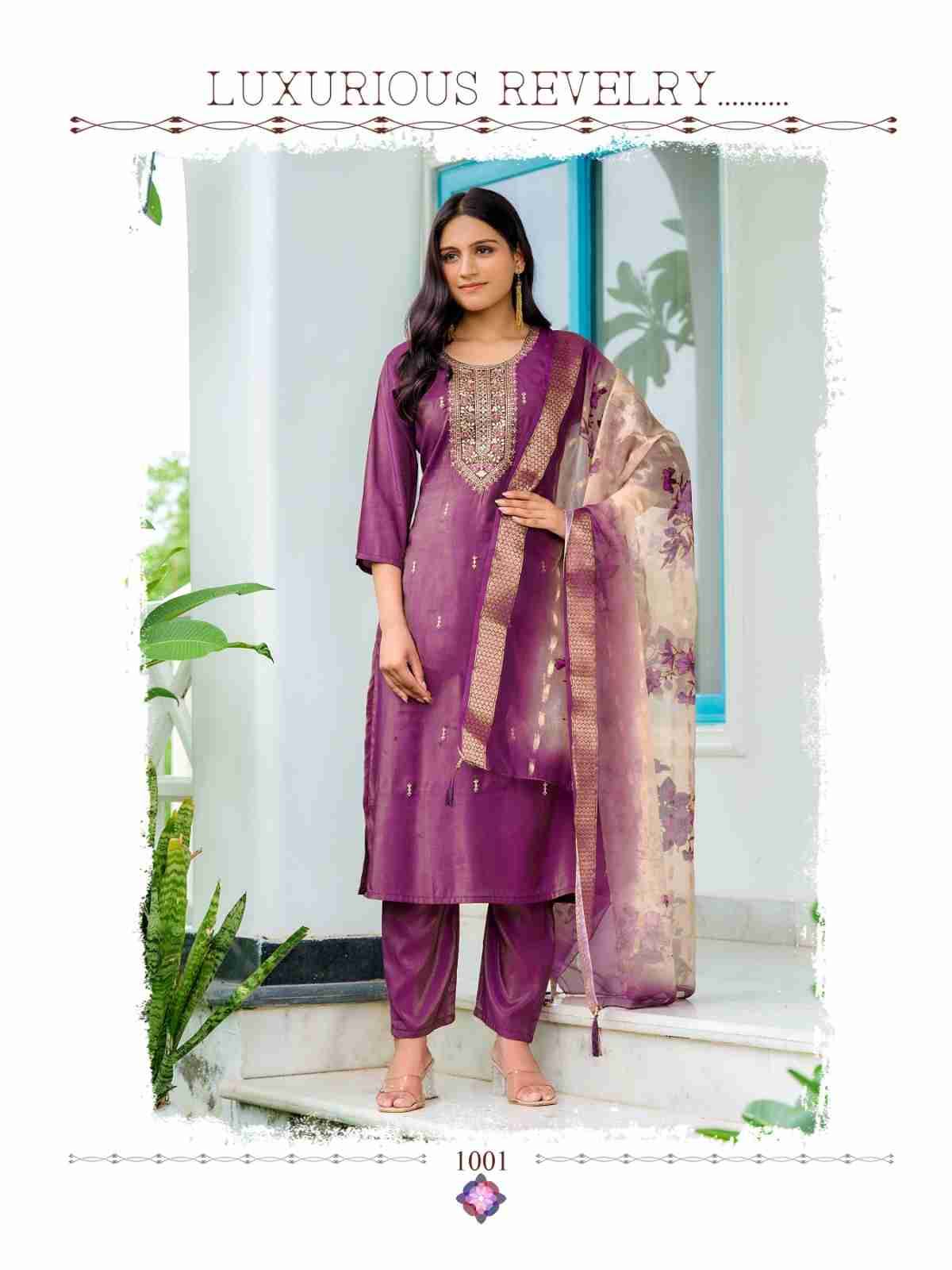 Ola By Aanchi 101 To 104 Series Beautiful Suits Colorful Stylish Fancy Casual Wear & Ethnic Wear Roman Shimmer Dresses At Wholesale Price