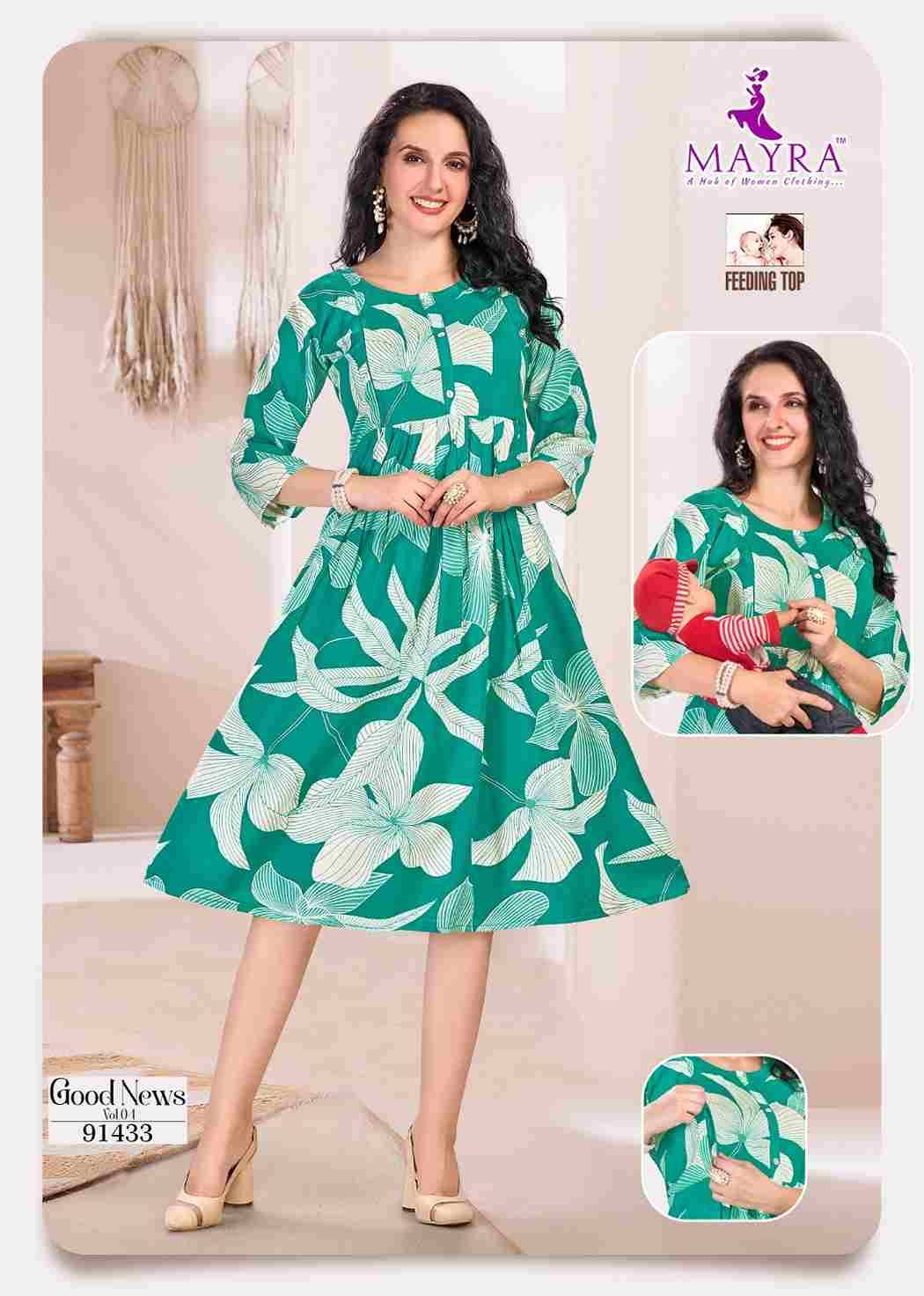 Good News Vol-4 By Mayra 91429 To 91436 Series Designer Stylish Fancy Colorful Beautiful Party Wear & Ethnic Wear Collection Pure Rayon Kurtis At Wholesale Price