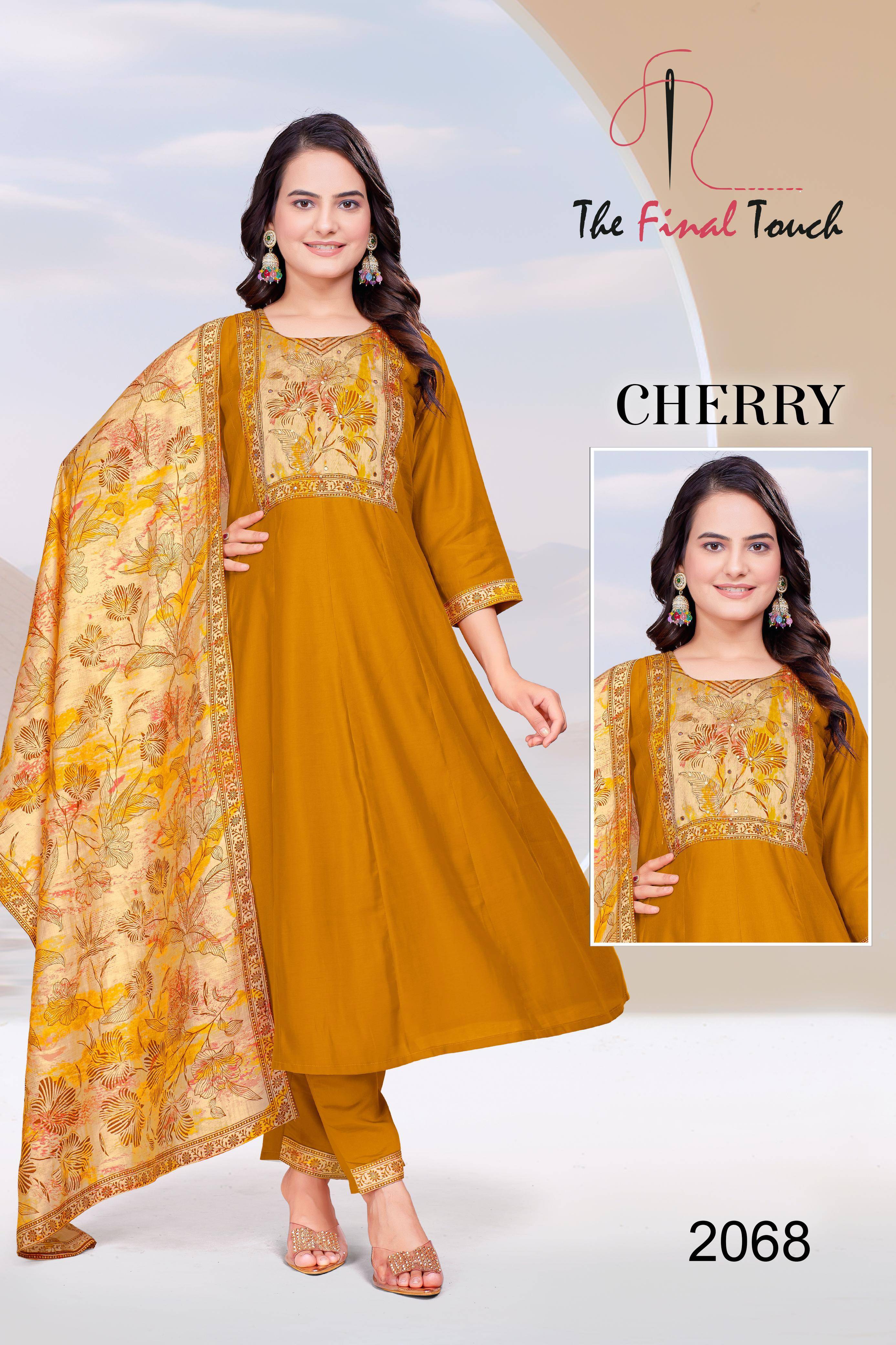 Cherry By The Final Touch 2068 To 2075 Series Designer Festive Suits Beautiful Stylish Fancy Colorful Party Wear & Occasional Wear Roman Dresses At Wholesale Price