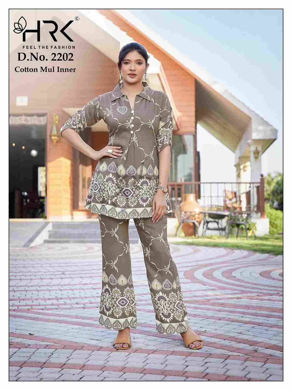 2202 By HRK 2202-A To 2202-D Series Designer Stylish Fancy Colorful Beautiful Party Wear & Ethnic Wear Collection Viscose Co-Ord At Wholesale Price
