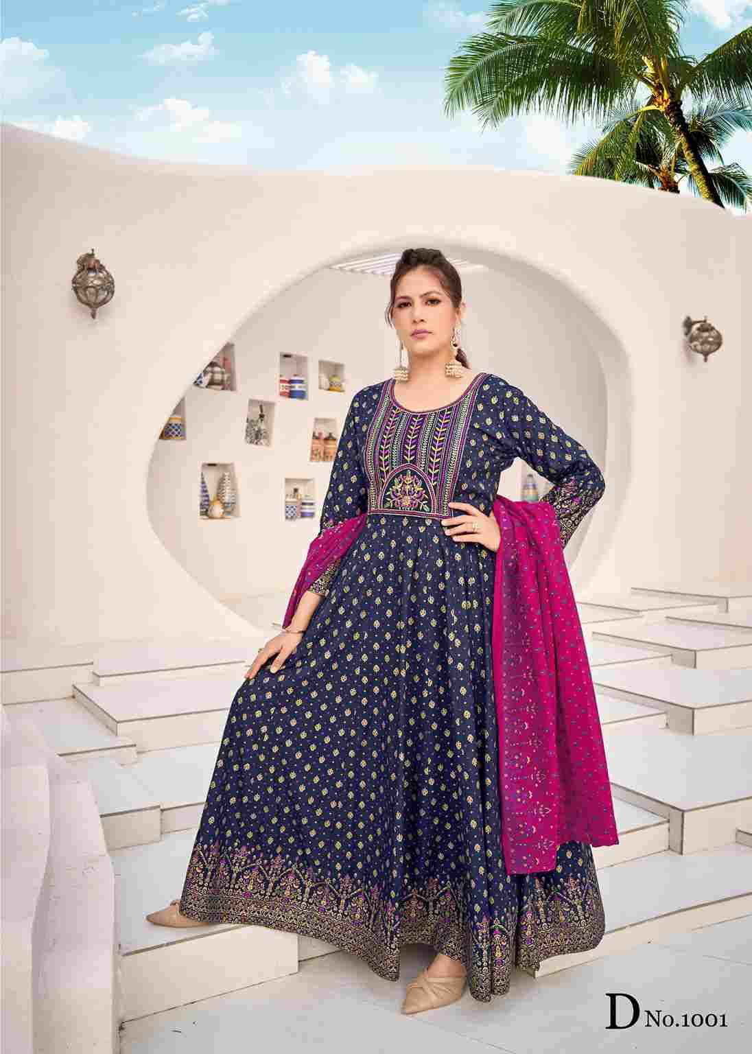 Rang Leela By Fashid Wholesale 1001 To 1008 Series Designer Stylish Fancy Colorful Beautiful Party Wear & Ethnic Wear Collection Rayon Gowns With Dupatta At Wholesale Price