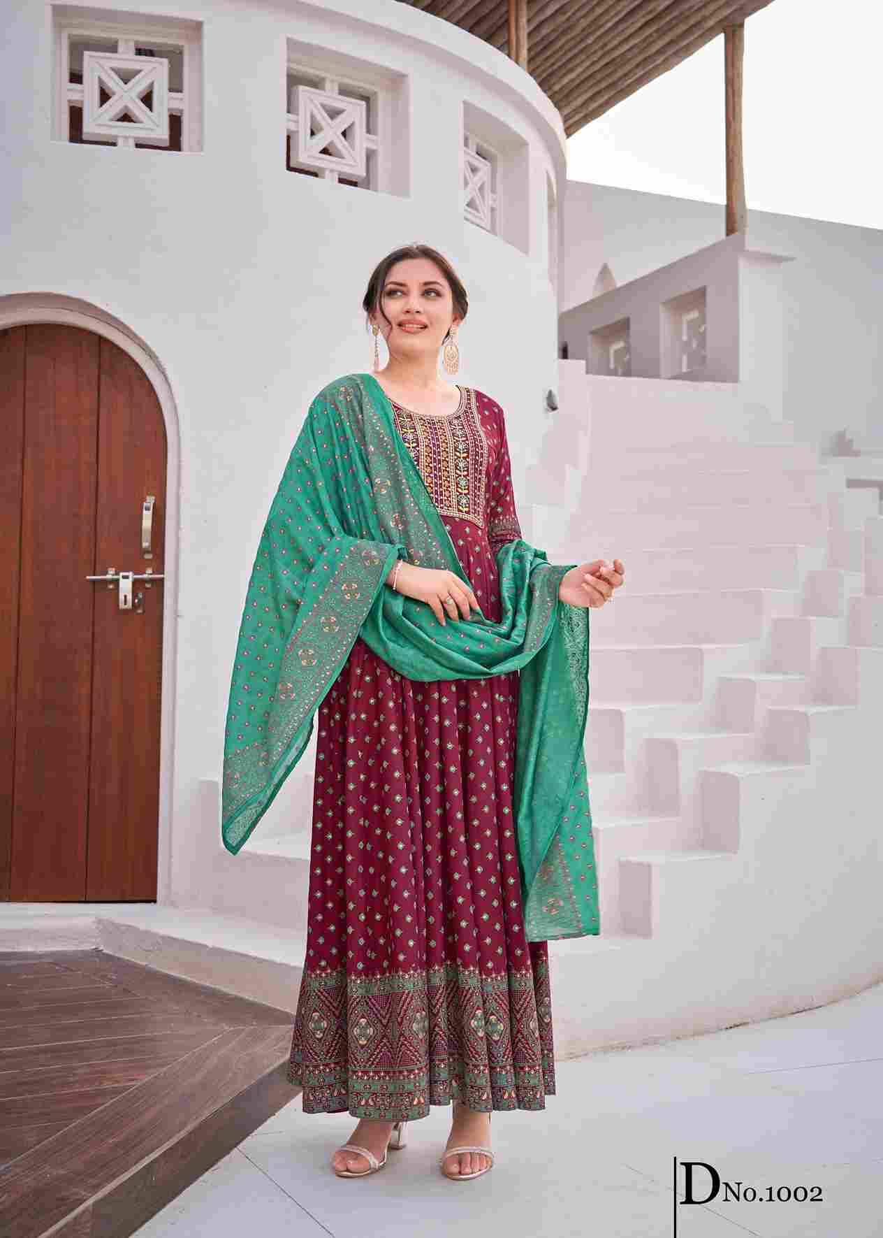 Rang Leela By Fashid Wholesale 1001 To 1008 Series Designer Stylish Fancy Colorful Beautiful Party Wear & Ethnic Wear Collection Rayon Gowns With Dupatta At Wholesale Price