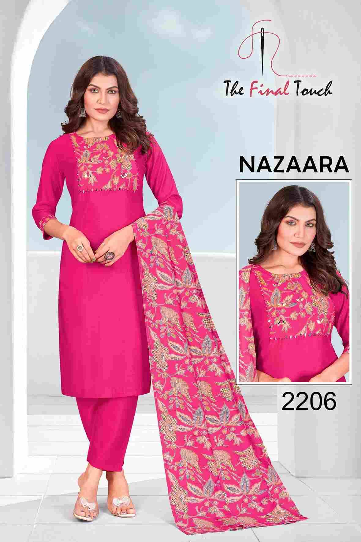 Nazaara By The Final Touch 2206 To 2215 Series Designer Festive Suits Beautiful Stylish Fancy Colorful Party Wear & Occasional Wear Vatican Dresses At Wholesale Price