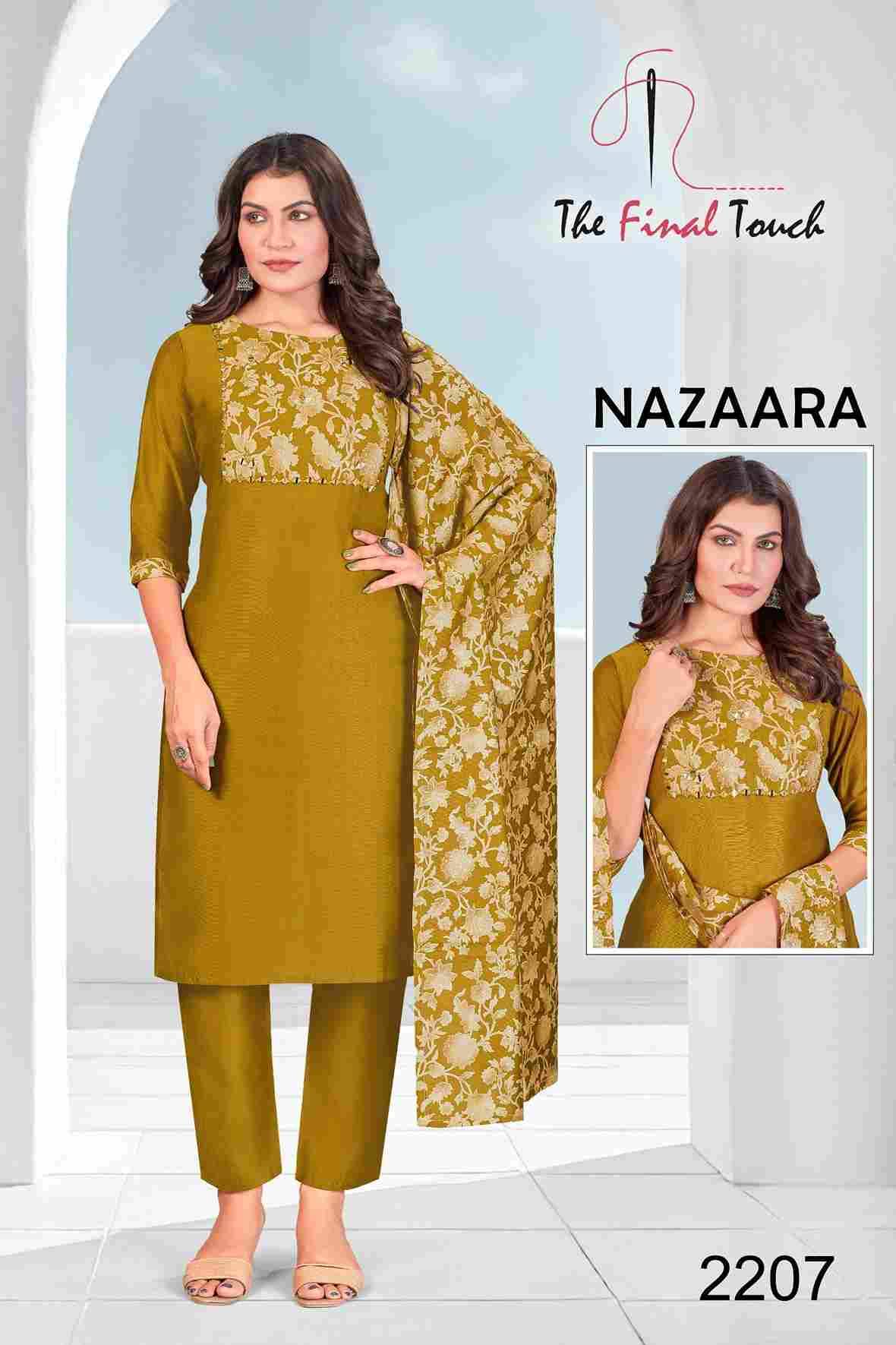 Nazaara By The Final Touch 2206 To 2215 Series Designer Festive Suits Beautiful Stylish Fancy Colorful Party Wear & Occasional Wear Vatican Dresses At Wholesale Price