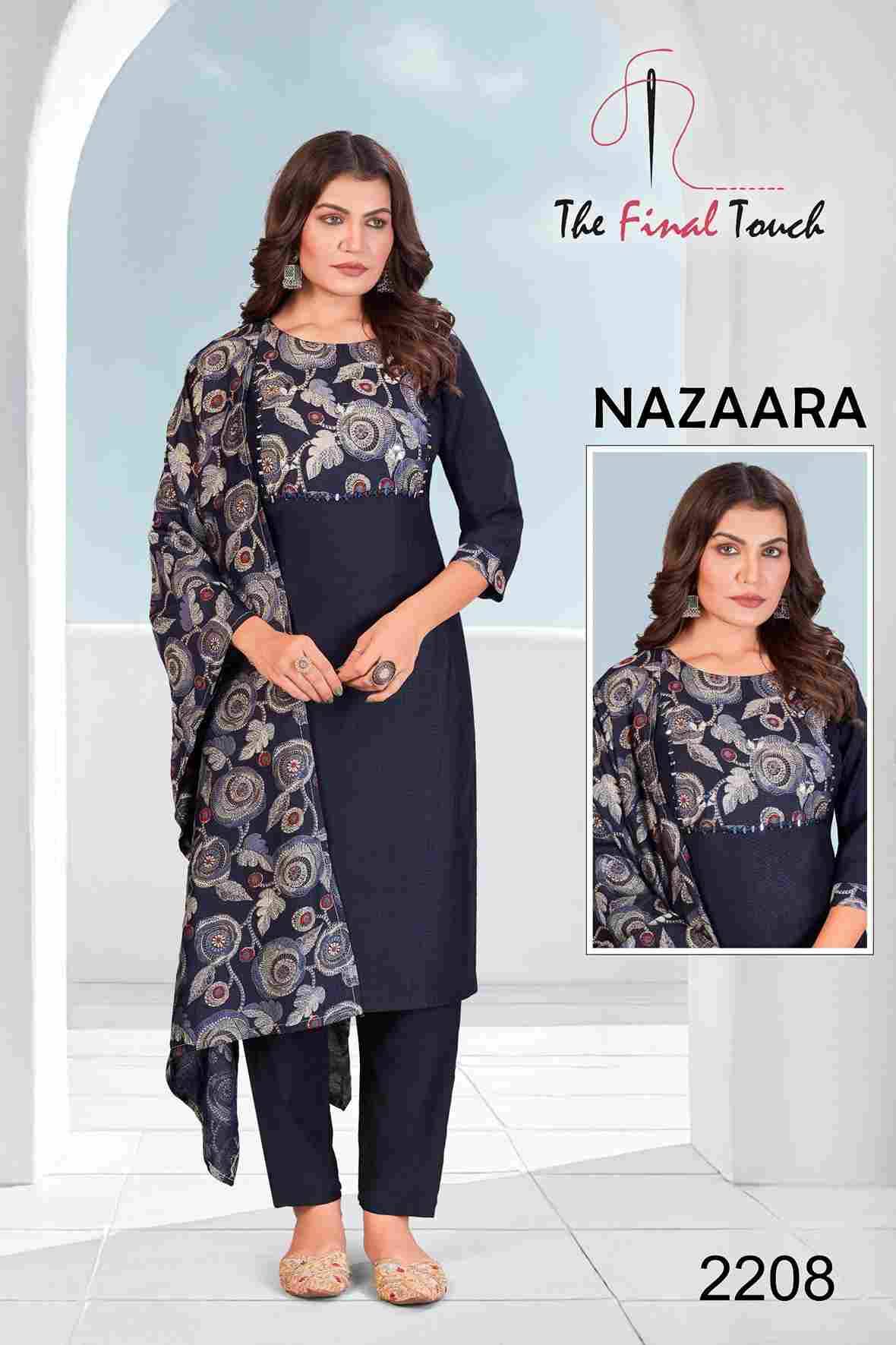 Nazaara By The Final Touch 2206 To 2215 Series Designer Festive Suits Beautiful Stylish Fancy Colorful Party Wear & Occasional Wear Vatican Dresses At Wholesale Price