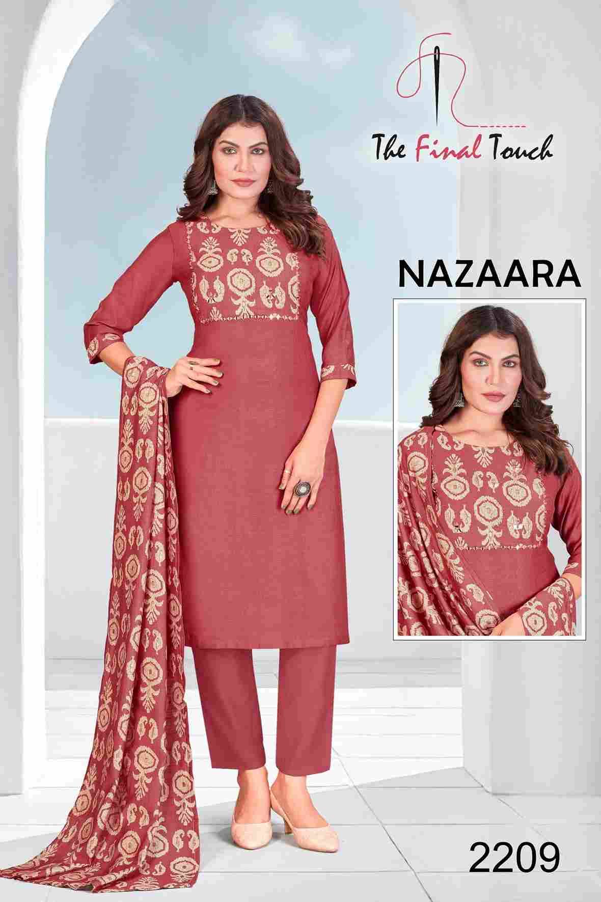 Nazaara By The Final Touch 2206 To 2215 Series Designer Festive Suits Beautiful Stylish Fancy Colorful Party Wear & Occasional Wear Vatican Dresses At Wholesale Price