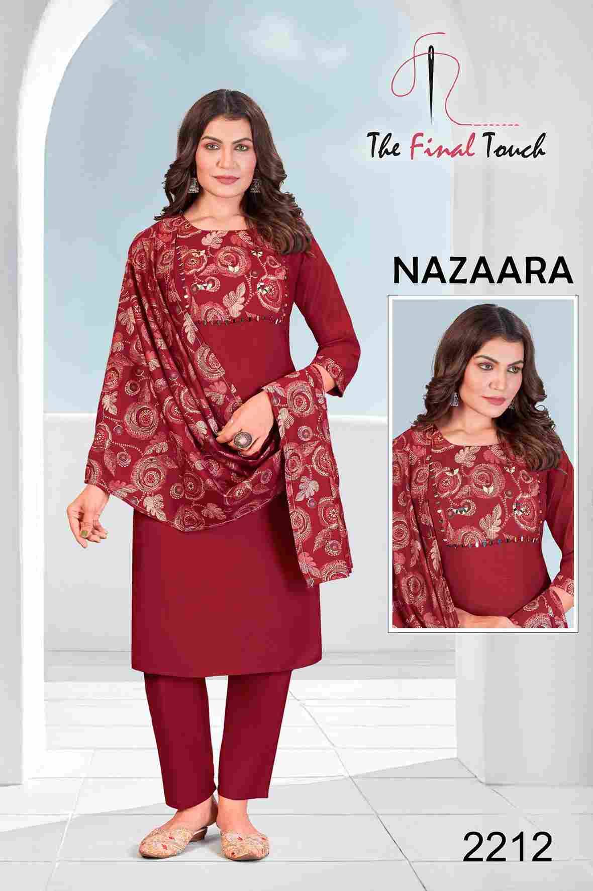 Nazaara By The Final Touch 2206 To 2215 Series Designer Festive Suits Beautiful Stylish Fancy Colorful Party Wear & Occasional Wear Vatican Dresses At Wholesale Price