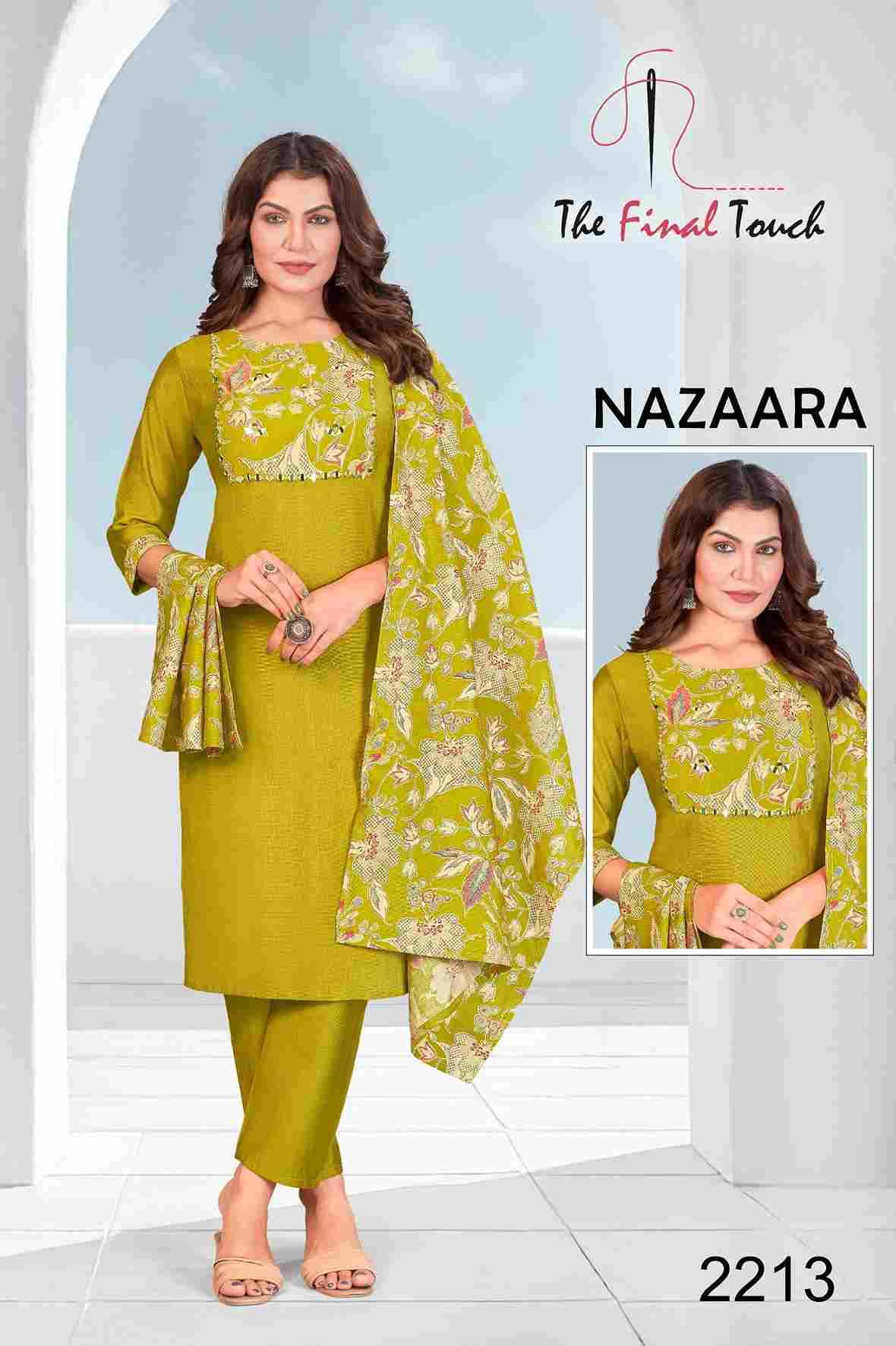 Nazaara By The Final Touch 2206 To 2215 Series Designer Festive Suits Beautiful Stylish Fancy Colorful Party Wear & Occasional Wear Vatican Dresses At Wholesale Price