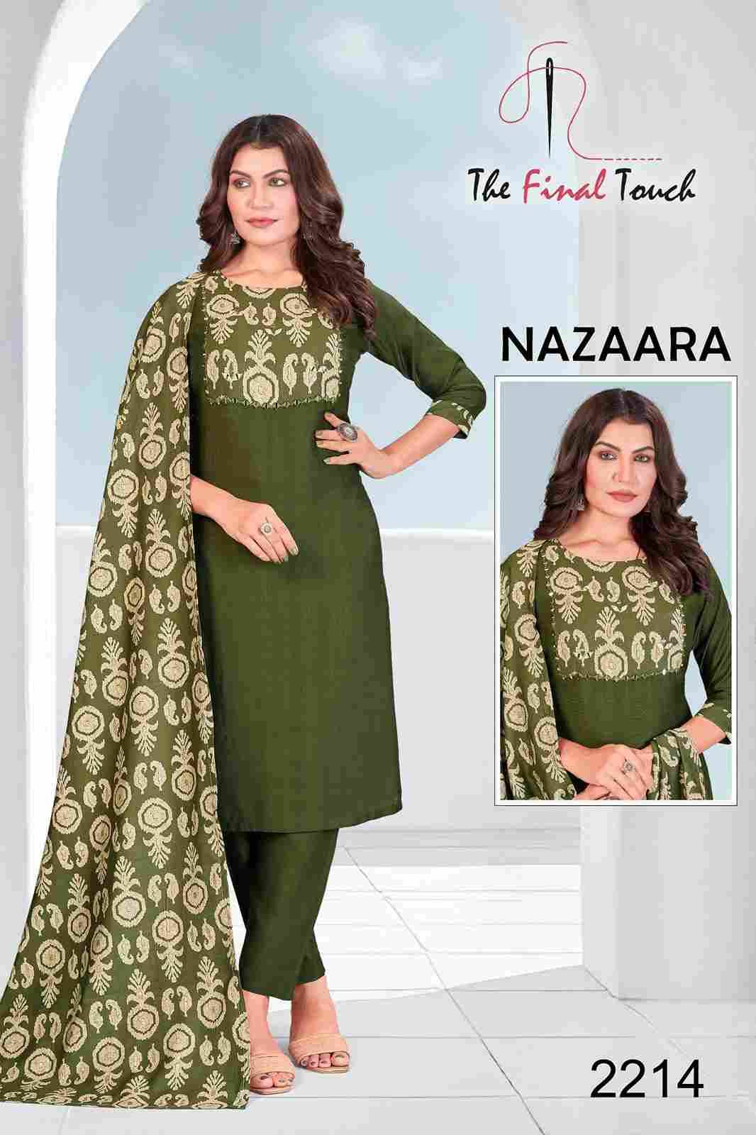 Nazaara By The Final Touch 2206 To 2215 Series Designer Festive Suits Beautiful Stylish Fancy Colorful Party Wear & Occasional Wear Vatican Dresses At Wholesale Price