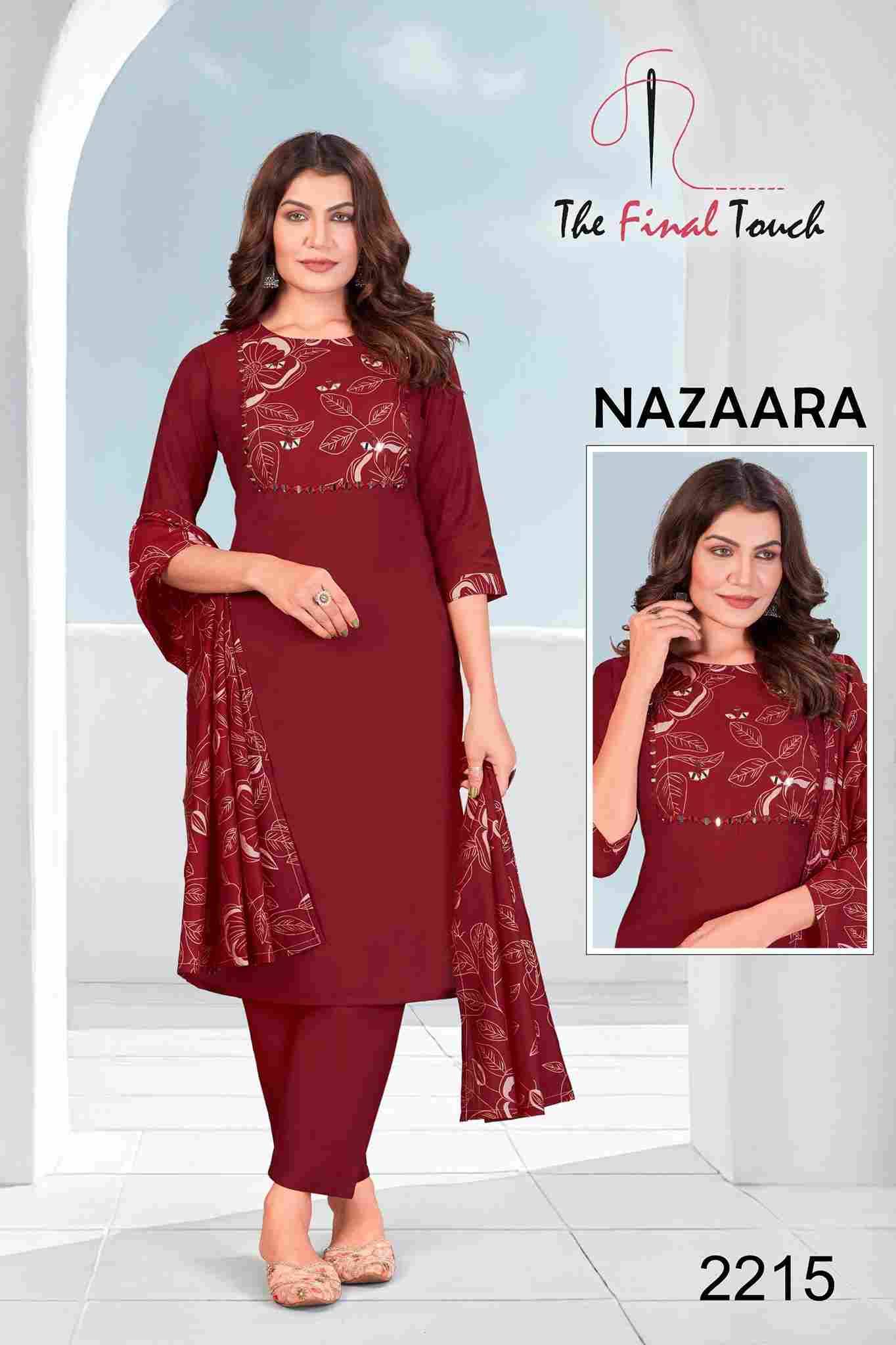 Nazaara By The Final Touch 2206 To 2215 Series Designer Festive Suits Beautiful Stylish Fancy Colorful Party Wear & Occasional Wear Vatican Dresses At Wholesale Price