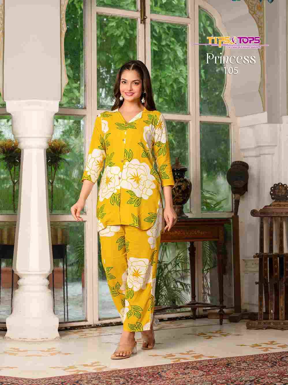 Princess By Tips And Tops 101 To 106 Series Designer Stylish Fancy Colorful Beautiful Party Wear & Ethnic Wear Collection Heavy Rayon Co-Ord At Wholesale Price