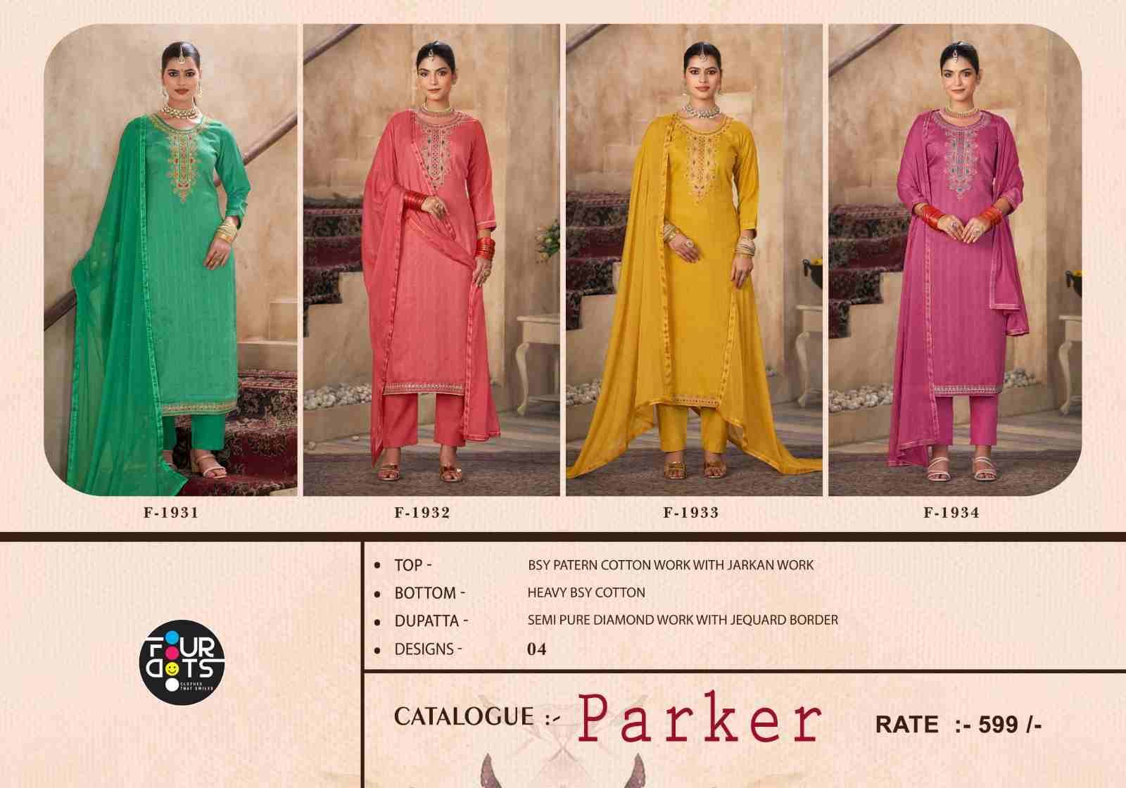 Parker By Four Dots 1931 To 1934 Series Designer Stylish Fancy Colorful Beautiful Party Wear & Ethnic Wear Collection Cotton Dresses At Wholesale Price
