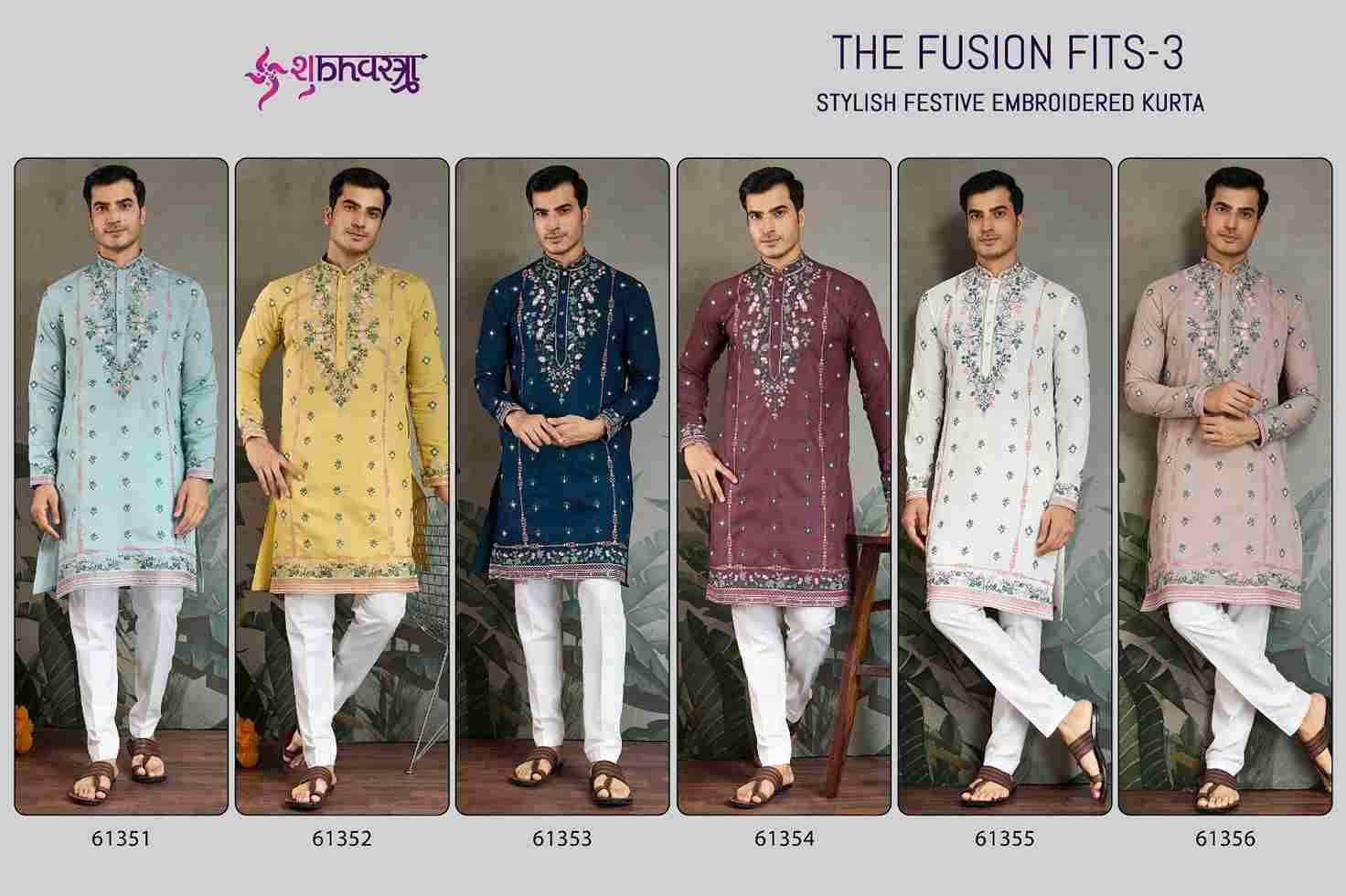 The Fusion Fits Vol-3 By Shubhvastra 61351 To 61356 Series Beautiful Colorful Stylish Fancy Casual Wear & Ethnic Wear & Ready To Wear Viscose Silk Kurtas At Wholesale Price