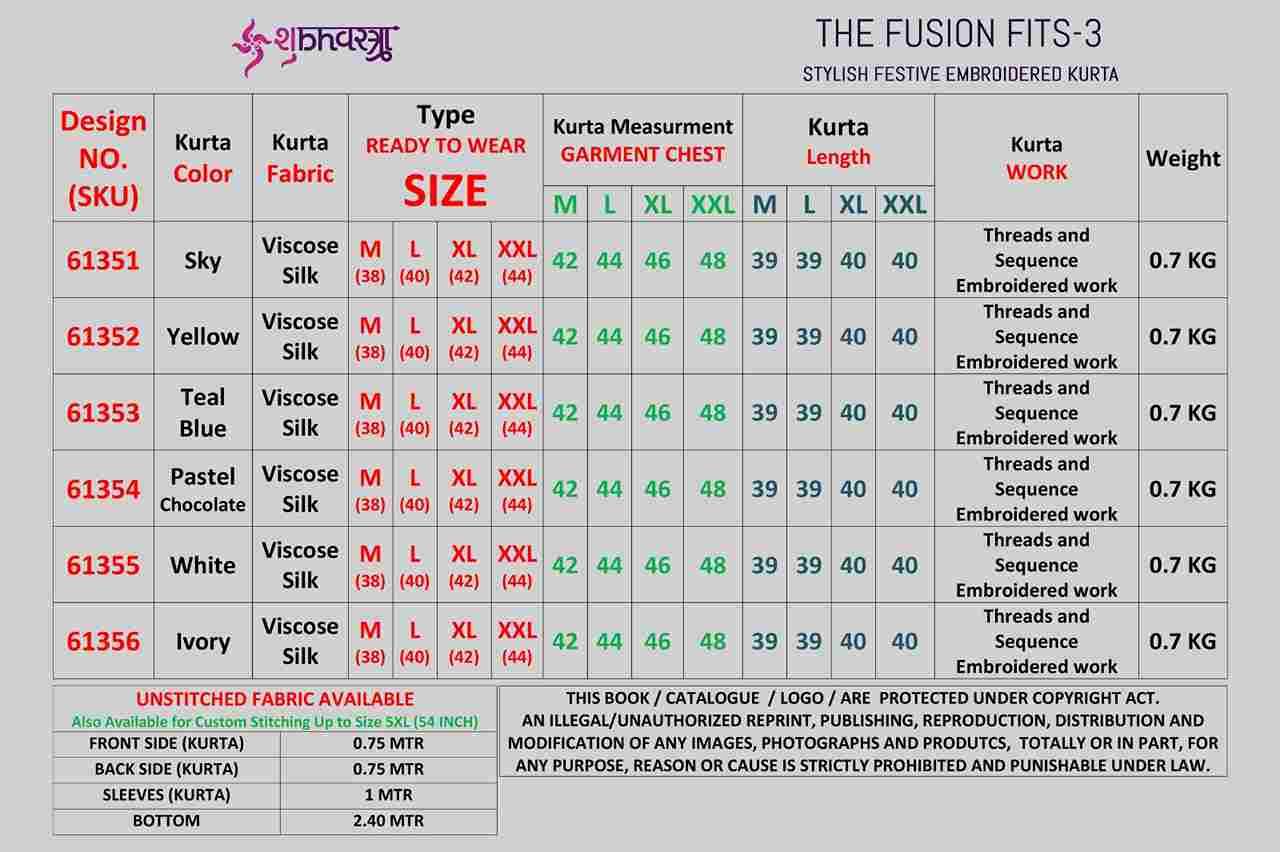 The Fusion Fits Vol-3 By Shubhvastra 61351 To 61356 Series Beautiful Colorful Stylish Fancy Casual Wear & Ethnic Wear & Ready To Wear Viscose Silk Kurtas At Wholesale Price