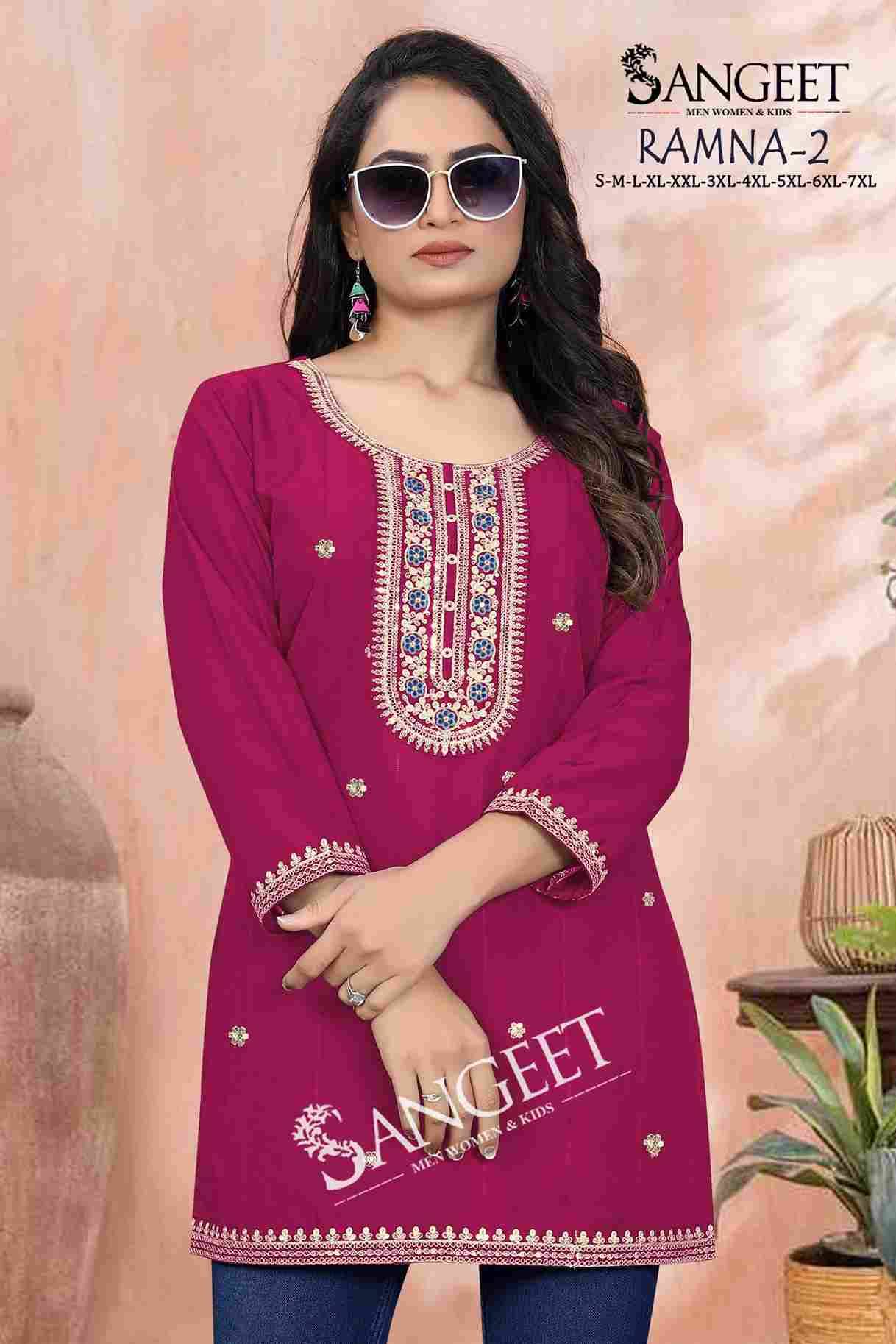 Ramna Vol-2 By Sangeet 1001 To 1008 Series Designer Stylish Fancy Colorful Beautiful Party Wear & Ethnic Wear Collection Heavy Rayon Kurtis At Wholesale Price