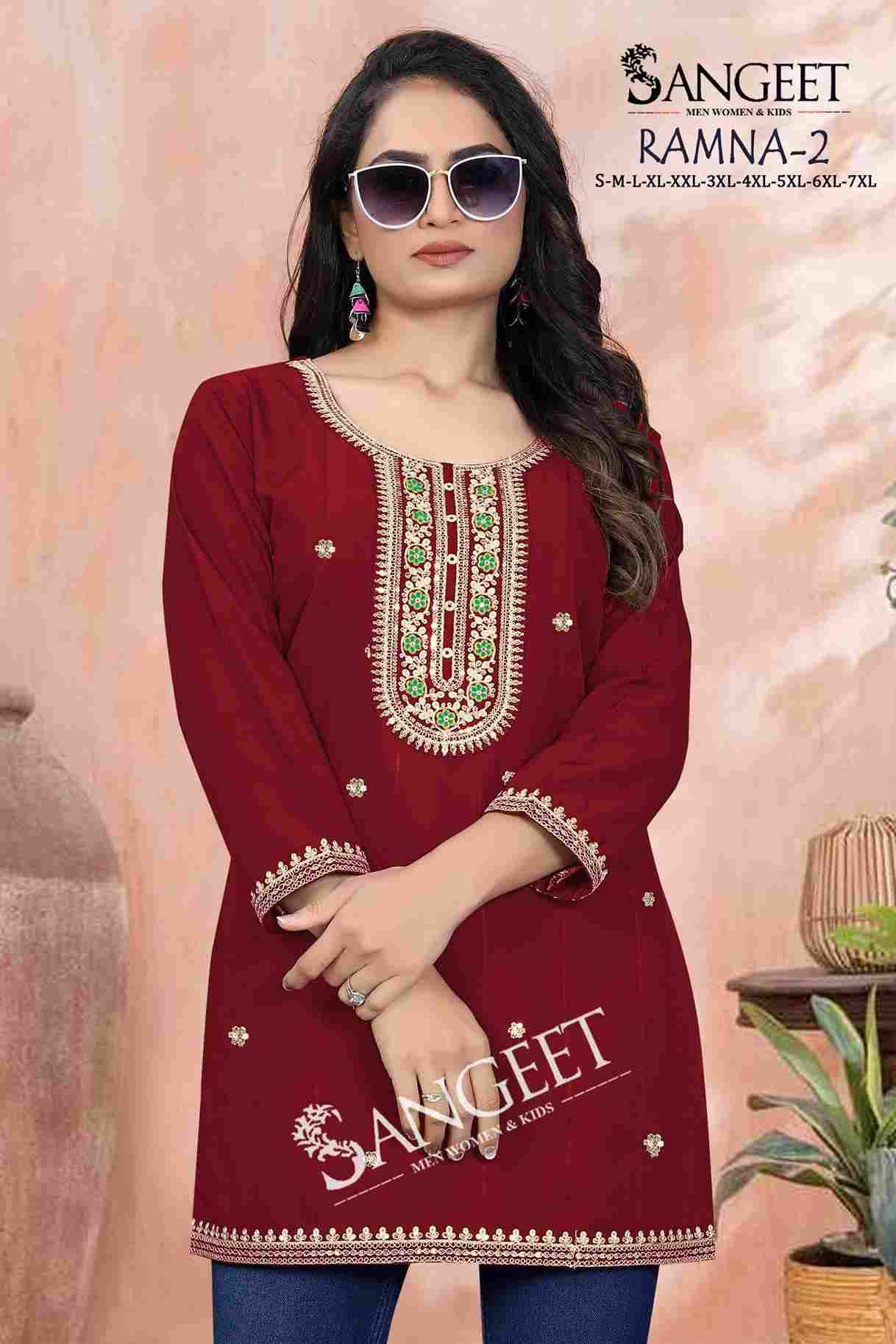 Ramna Vol-2 By Sangeet 1001 To 1008 Series Designer Stylish Fancy Colorful Beautiful Party Wear & Ethnic Wear Collection Heavy Rayon Kurtis At Wholesale Price