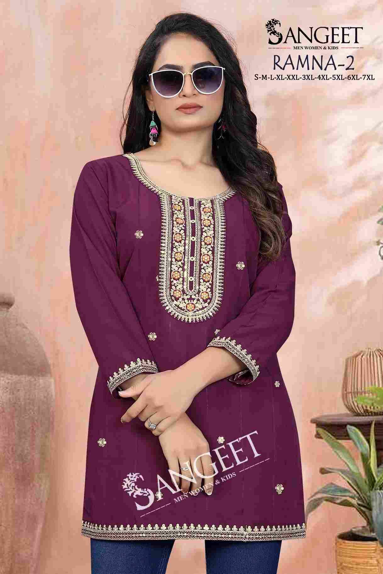 Ramna Vol-2 By Sangeet 1001 To 1008 Series Designer Stylish Fancy Colorful Beautiful Party Wear & Ethnic Wear Collection Heavy Rayon Kurtis At Wholesale Price