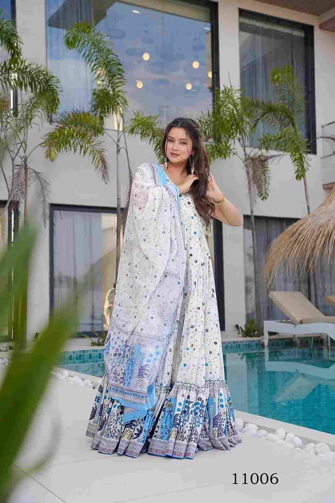 Clora Vol-11 By Fashid Wholesale 11001 To 11007 Series Beautiful Stylish Fancy Colorful Casual Wear & Ethnic Wear Rayon Gowns With Dupatta At Wholesale Price