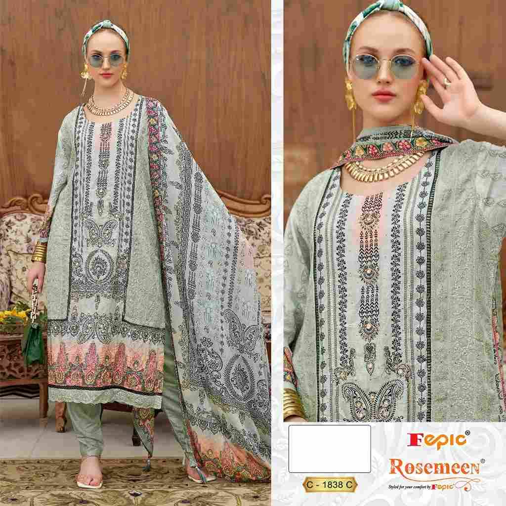 Fepic 1838 Colours By Fepic 1838-A To 1838-C Series Beautiful Pakistani Suits Colorful Stylish Fancy Casual Wear & Ethnic Wear Muslin Digital Print Dresses At Wholesale Price