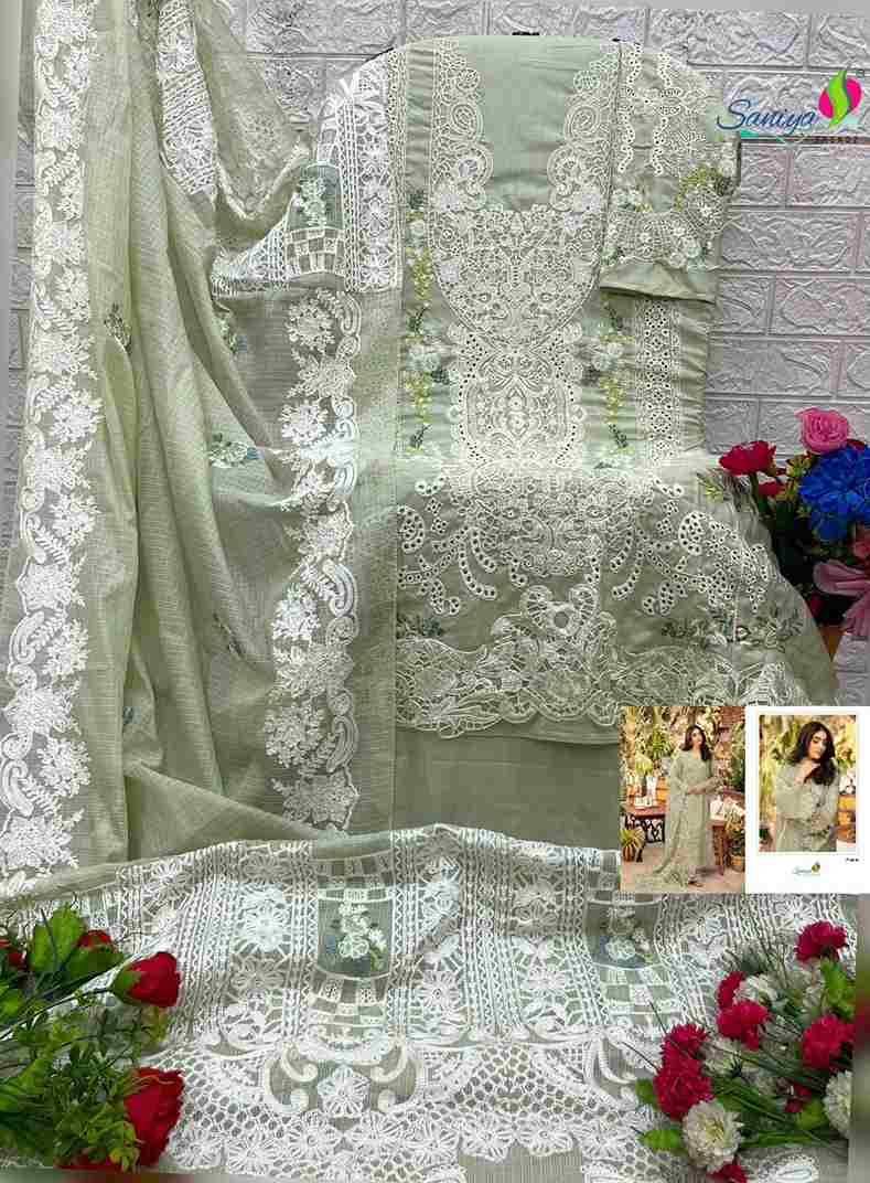 Saniya Trendz 7146 Colours By Saniya Trendz 7146-A To 7146-C Series Beautiful Pakistani Suits Colorful Stylish Fancy Casual Wear & Ethnic Wear Cotton Embroidered Dresses At Wholesale Price