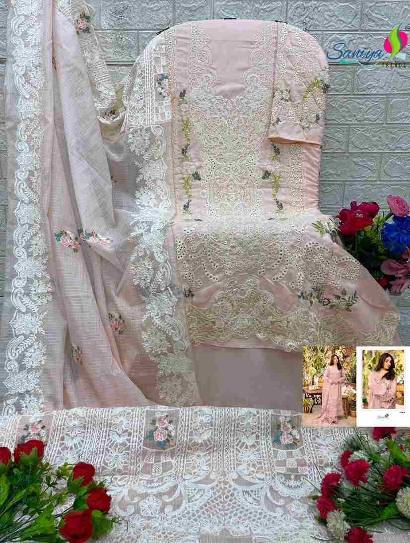Saniya Trendz 7146 Colours By Saniya Trendz 7146-A To 7146-C Series Beautiful Pakistani Suits Colorful Stylish Fancy Casual Wear & Ethnic Wear Cotton Embroidered Dresses At Wholesale Price