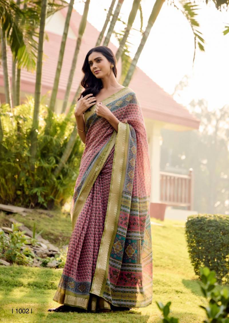 Sugandha By Sr 1001 To 1010 Series Indian Traditional Wear Collection Beautiful Stylish Fancy Colorful Party Wear & Occasional Wear Soft Cotton Sarees At Wholesale Price
