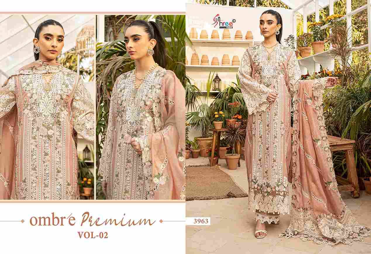 Ombre Premium Vol-2 By Shree Fabs 3961 To 3966 Series Designer Pakistani Suits Collection Beautiful Stylish Fancy Colorful Party Wear & Ethnic Wear Pure Viscose With Pure Cotton With Embroidery Dresses At Wholesale Price