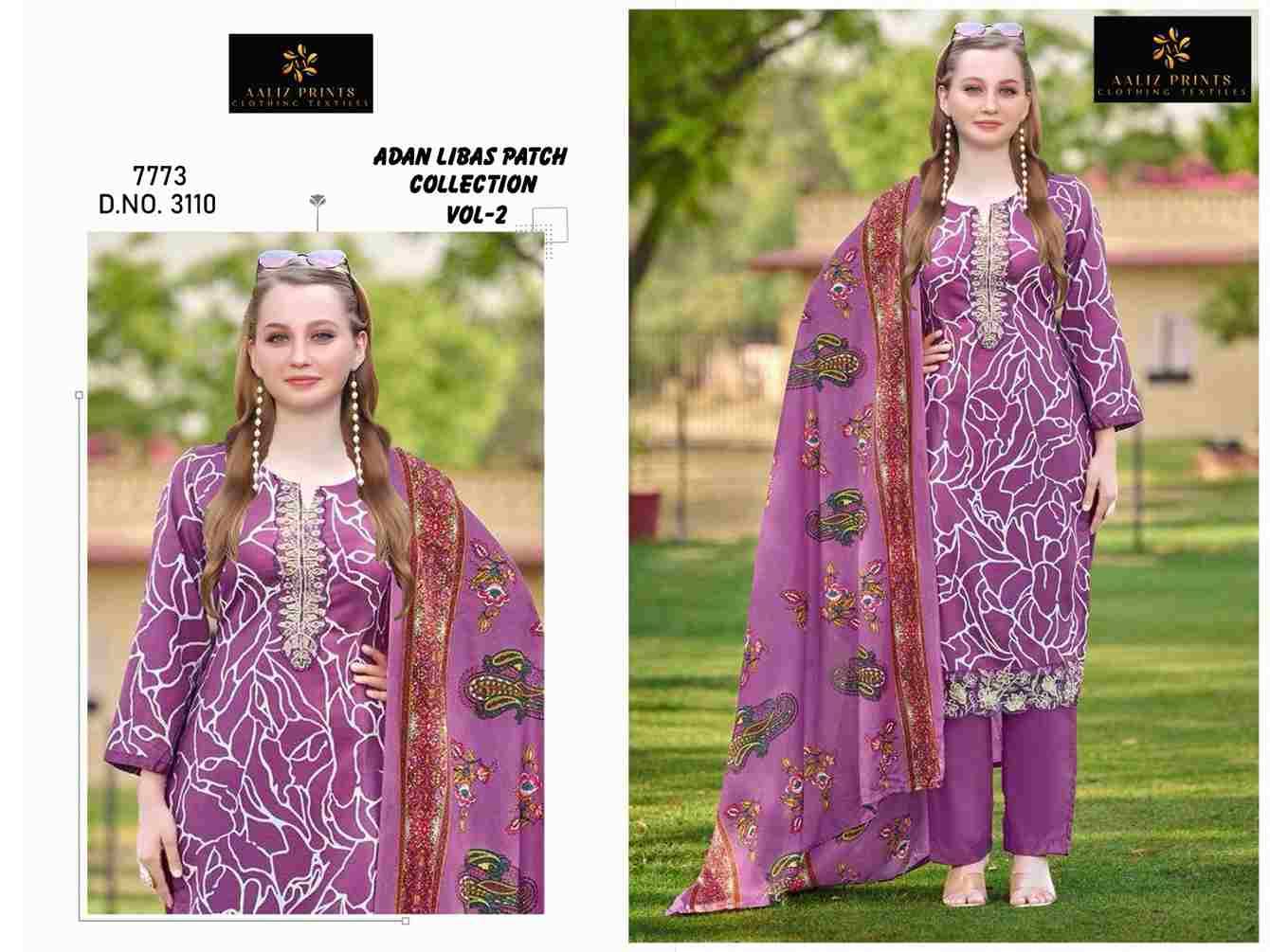 Adan Libas Patch Collection By Aaliz Prints 3105 To 3112 Series Beautiful Festive Pakistani Suits Stylish Fancy Colorful Casual Wear & Ethnic Wear Soft Cotton Digital Print Dresses At Wholesale Price