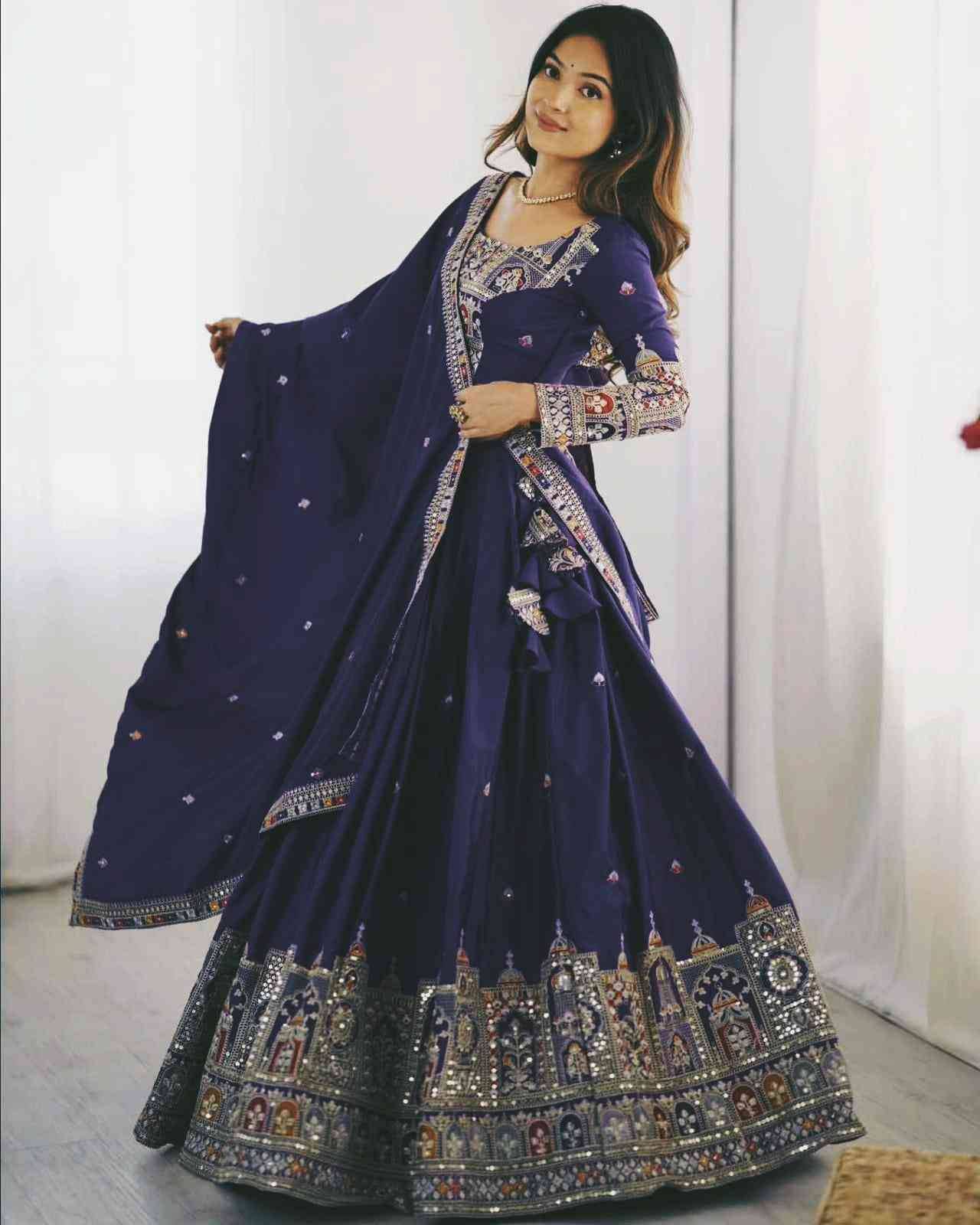 Pc-03 By Fashid Wholesale 01 To 04 Series Bridal Wear Collection Beautiful Stylish Colorful Fancy Party Wear & Occasional Wear Vichitra Silk Lehengas At Wholesale Price