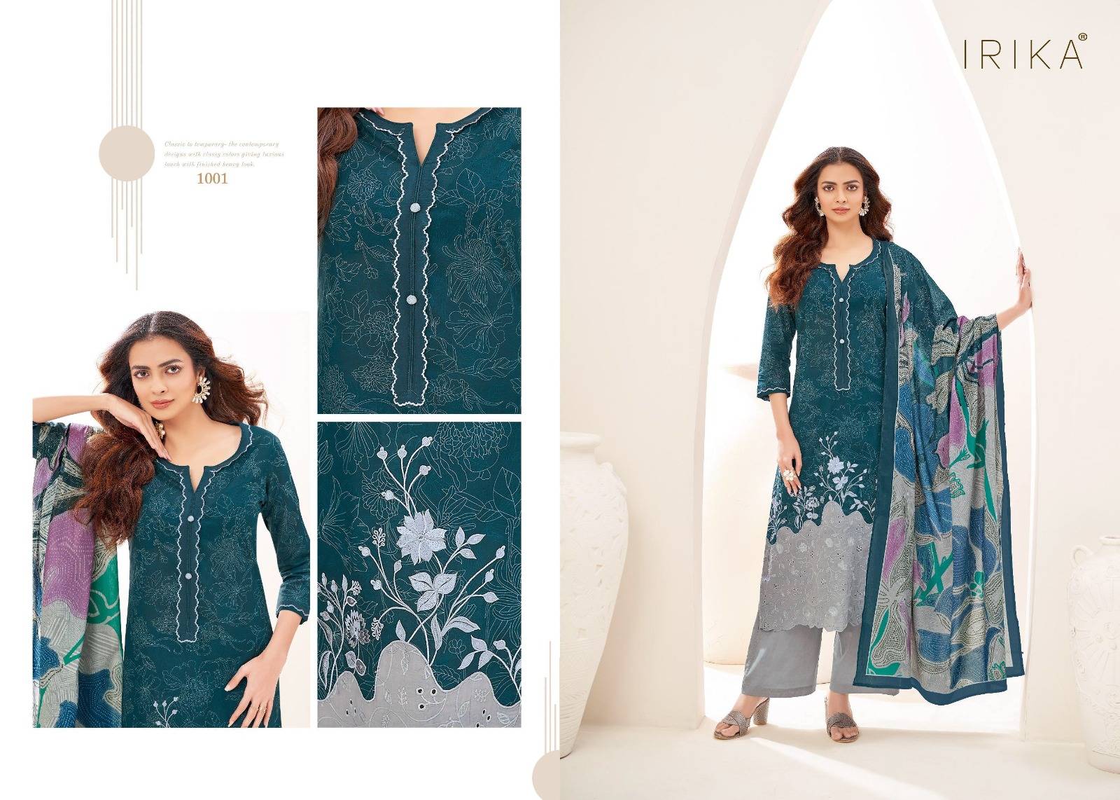 Ziven By Irika 1001 To 1006 Series Designer Stylish Fancy Colorful Beautiful Party Wear & Ethnic Wear Collection Cambric Cotton Dresses At Wholesale Price