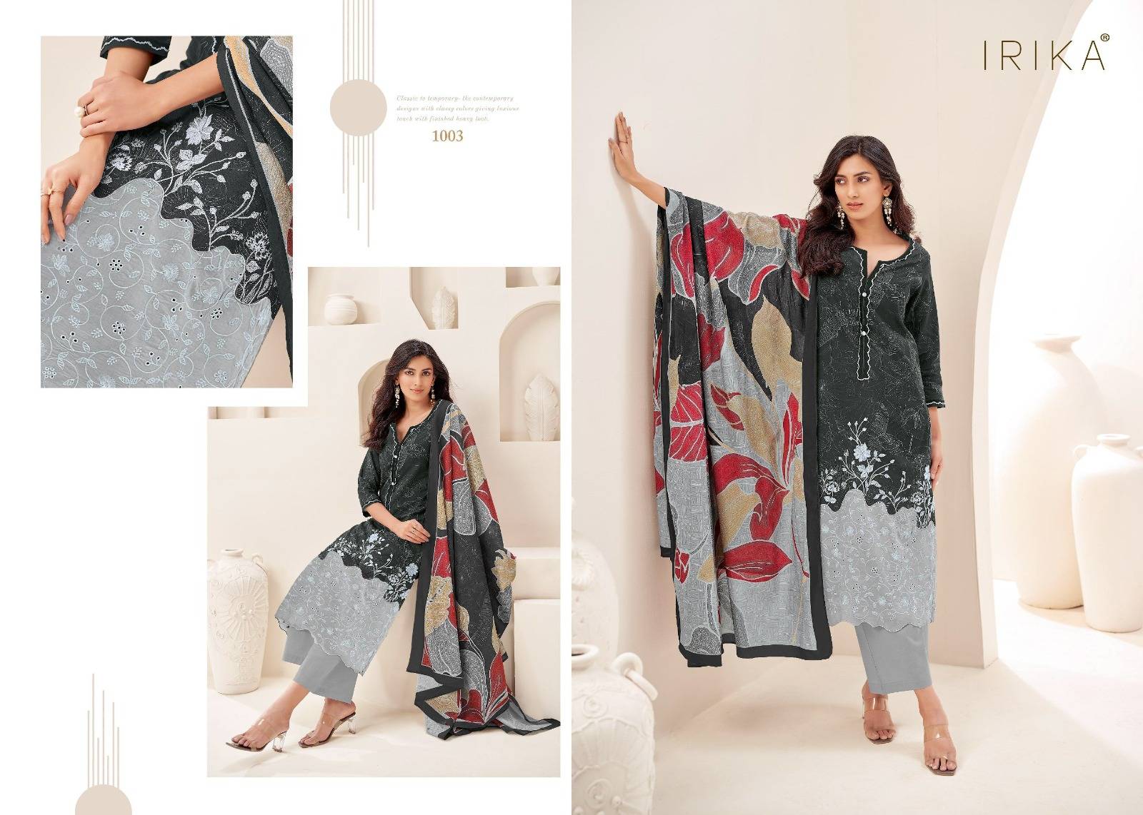 Ziven By Irika 1001 To 1006 Series Designer Stylish Fancy Colorful Beautiful Party Wear & Ethnic Wear Collection Cambric Cotton Dresses At Wholesale Price