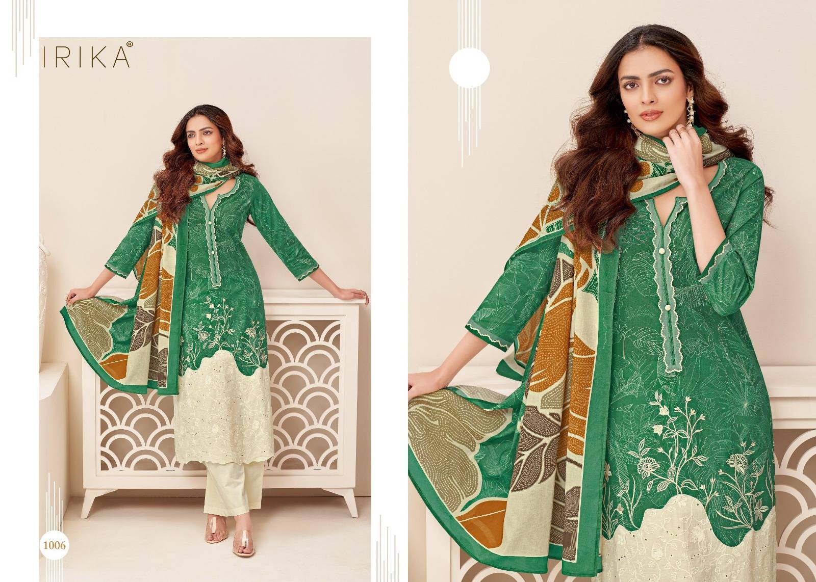 Ziven By Irika 1001 To 1006 Series Designer Stylish Fancy Colorful Beautiful Party Wear & Ethnic Wear Collection Cambric Cotton Dresses At Wholesale Price