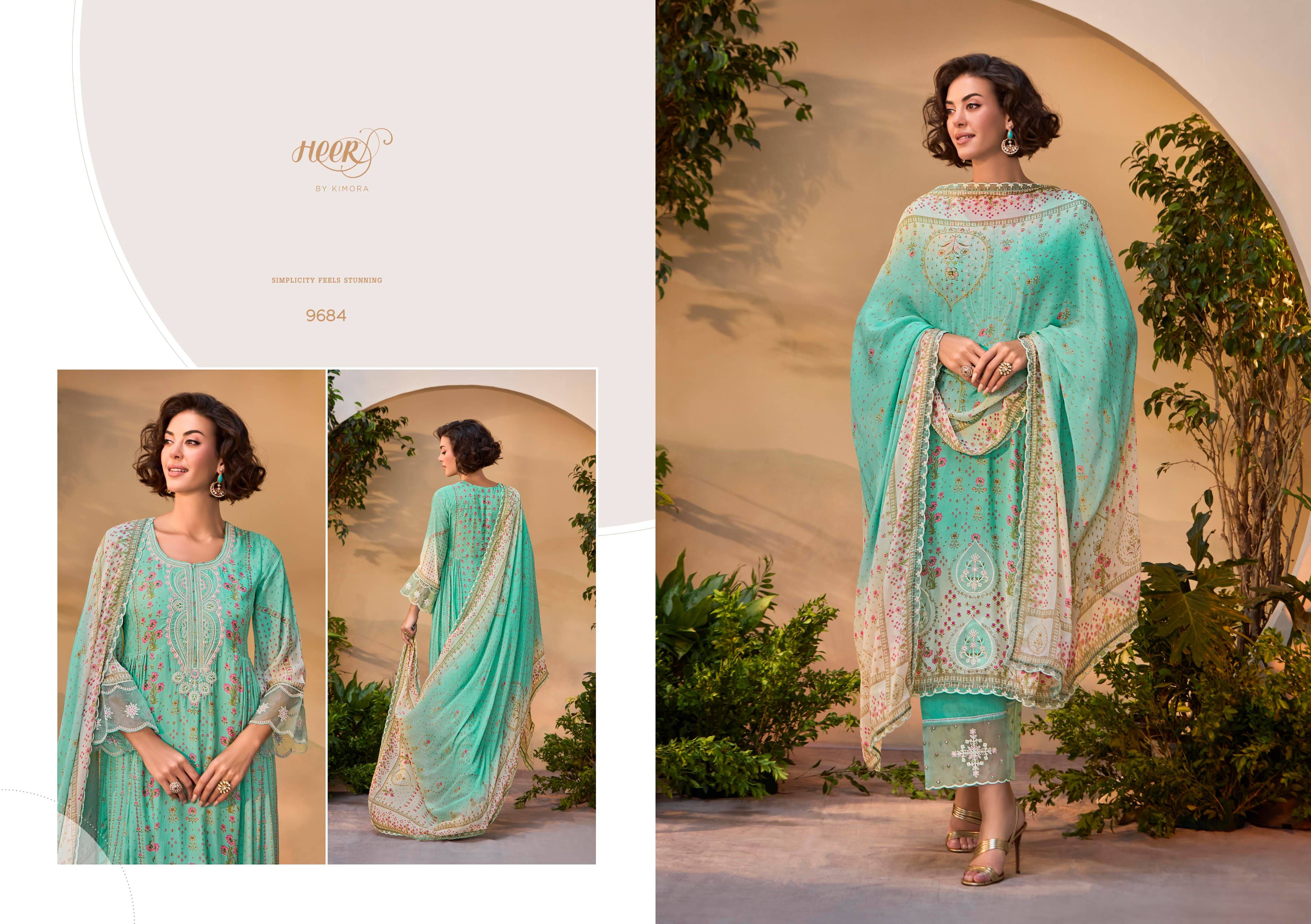 Titliyain By Kimora Fashion 9681 To 9686 Series Designer Festive Suits Collection Beautiful Stylish Fancy Colorful Party Wear & Occasional Wear Pure Muslin Dresses At Wholesale Price