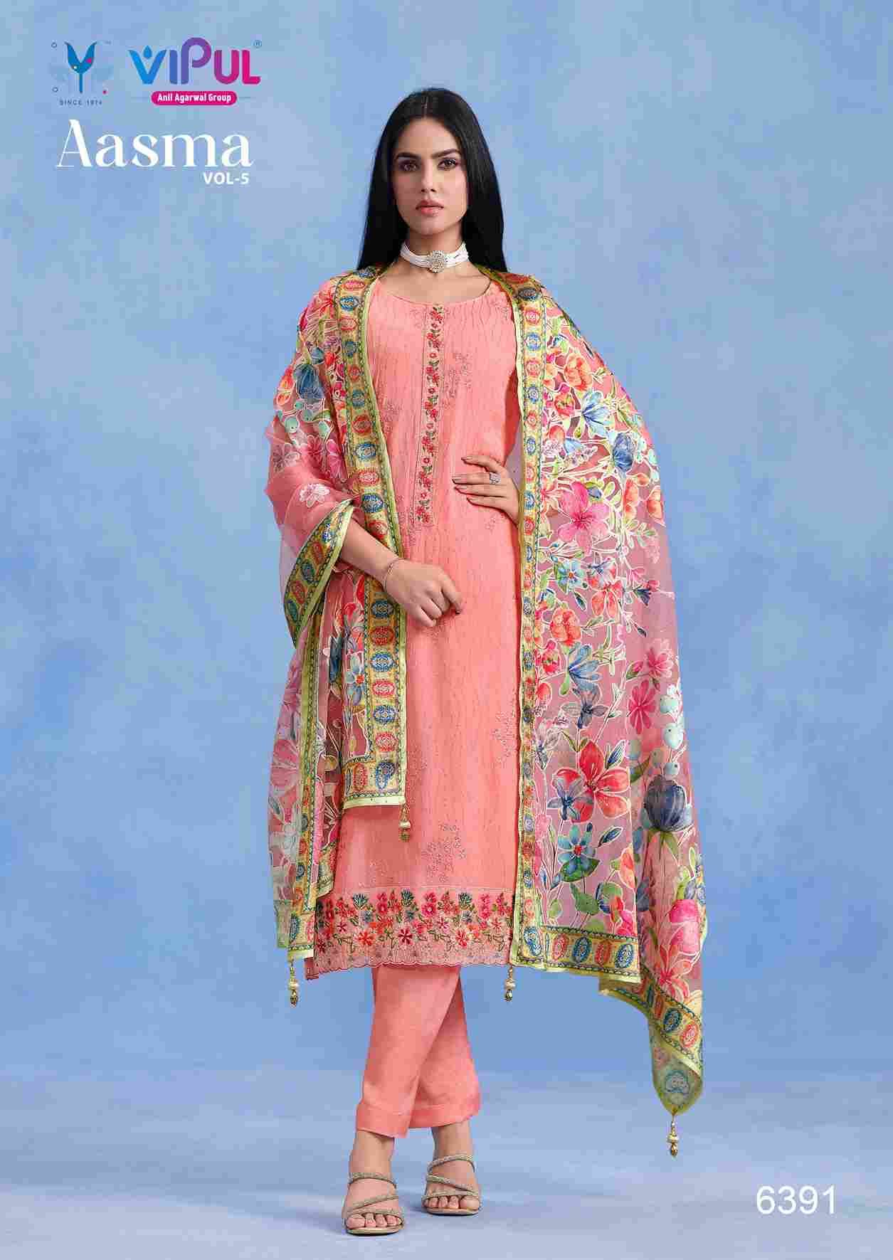 Aasma Vol-5 By Vipul Fashion 6391 To 6396 Series Beautiful Festive Suits Colorful Stylish Fancy Casual Wear & Ethnic Wear Catonic Dresses At Wholesale Price