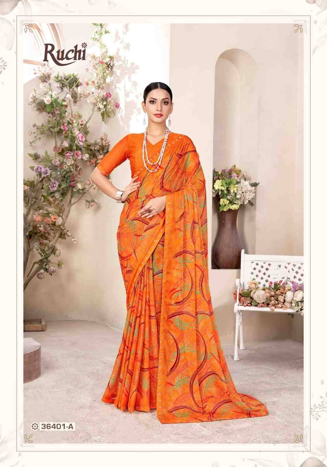 Vanilla Vol-13 By Ruchi Sarees 38401-A To 38403-D Series Indian Traditional Wear Collection Beautiful Stylish Fancy Colorful Party Wear & Occasional Wear Chiffon Sarees At Wholesale Price