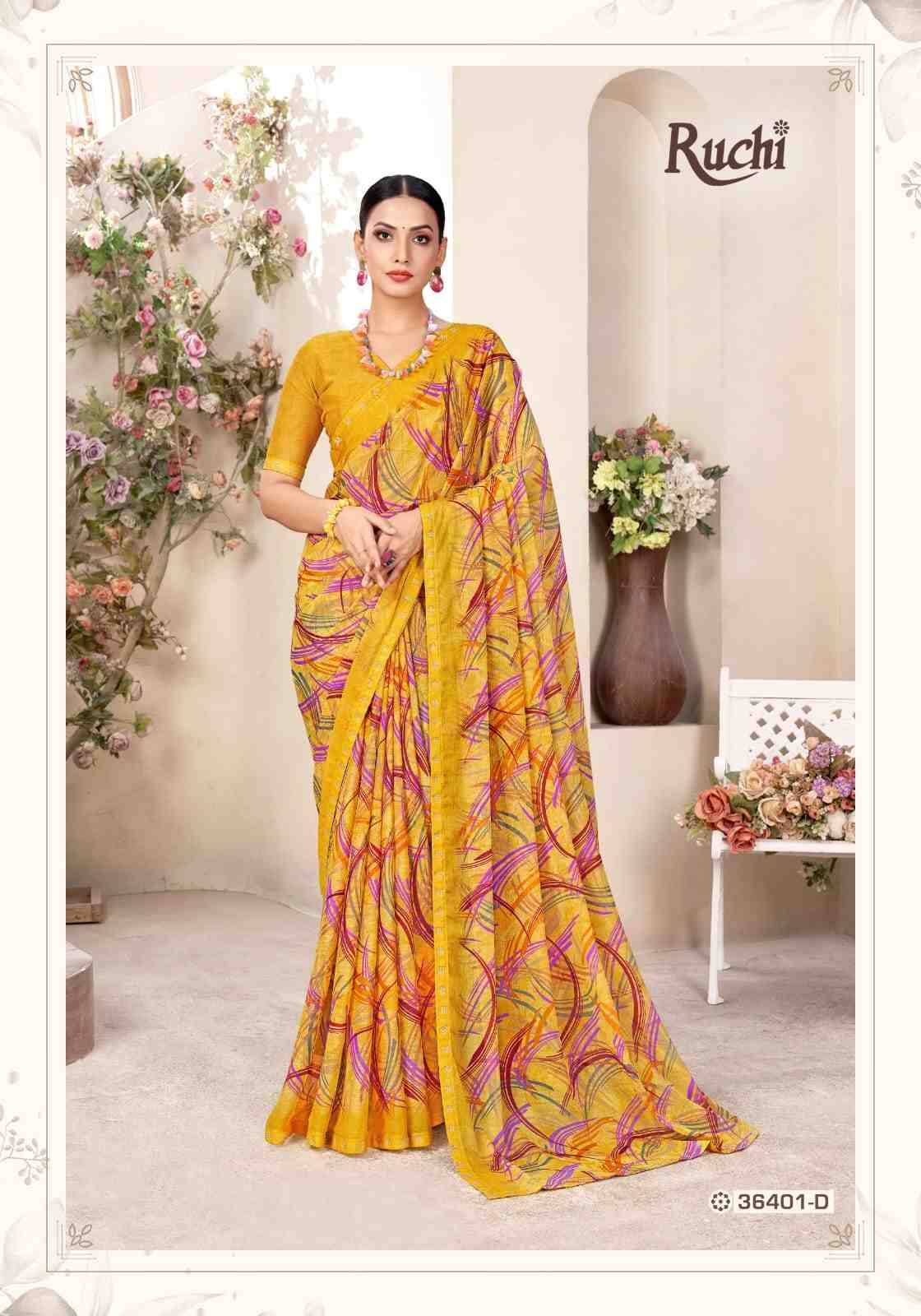 Vanilla Vol-13 By Ruchi Sarees 38401-A To 38403-D Series Indian Traditional Wear Collection Beautiful Stylish Fancy Colorful Party Wear & Occasional Wear Chiffon Sarees At Wholesale Price