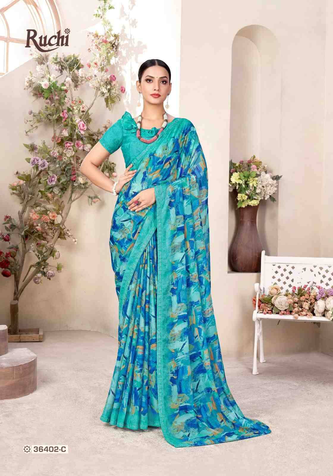 Vanilla Vol-13 By Ruchi Sarees 38401-A To 38403-D Series Indian Traditional Wear Collection Beautiful Stylish Fancy Colorful Party Wear & Occasional Wear Chiffon Sarees At Wholesale Price