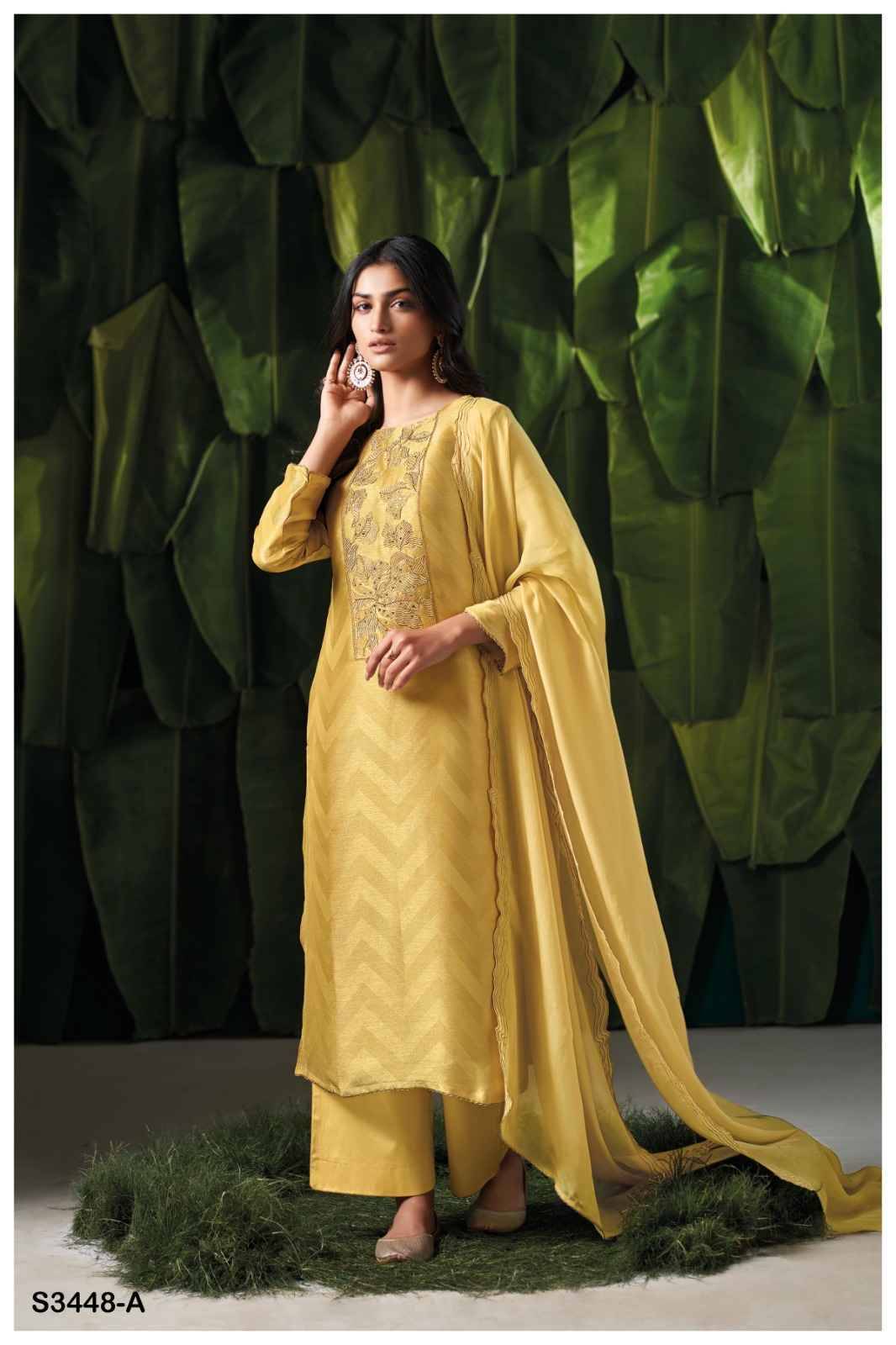 Destini-3448 By Ganga Fashion 3448-A To 3448-B Series Beautiful Festive Suits Colorful Stylish Fancy Casual Wear & Ethnic Wear Pure Bemberg Silk Dresses At Wholesale Price