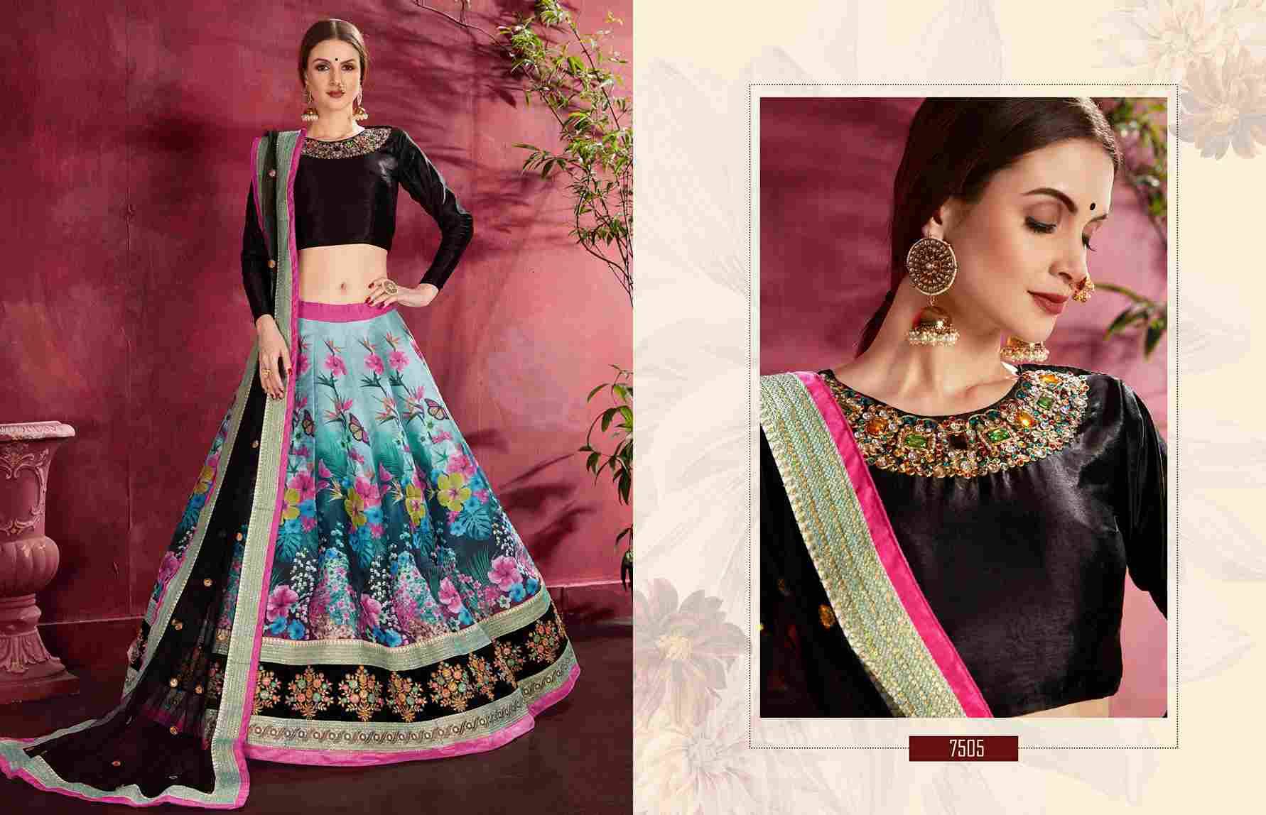 Carnations By Zeel Clothing 7501 To 7511 Series Indian Traditional Beautiful Stylish Designer Banarasi Silk Jacquard Embroidered Party Wear Bangalori Silk Lehengas At Wholesale Price