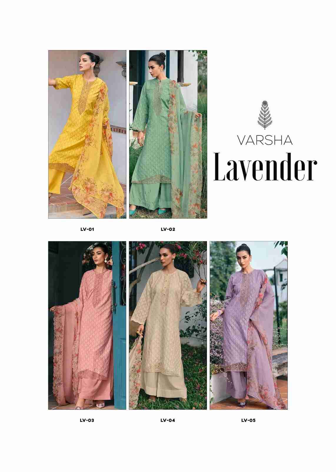 Lavender By Varsha 01 To 05 Series Beautiful Festive Suits Colorful Stylish Fancy Casual Wear & Ethnic Wear Cotton Dresses At Wholesale Price