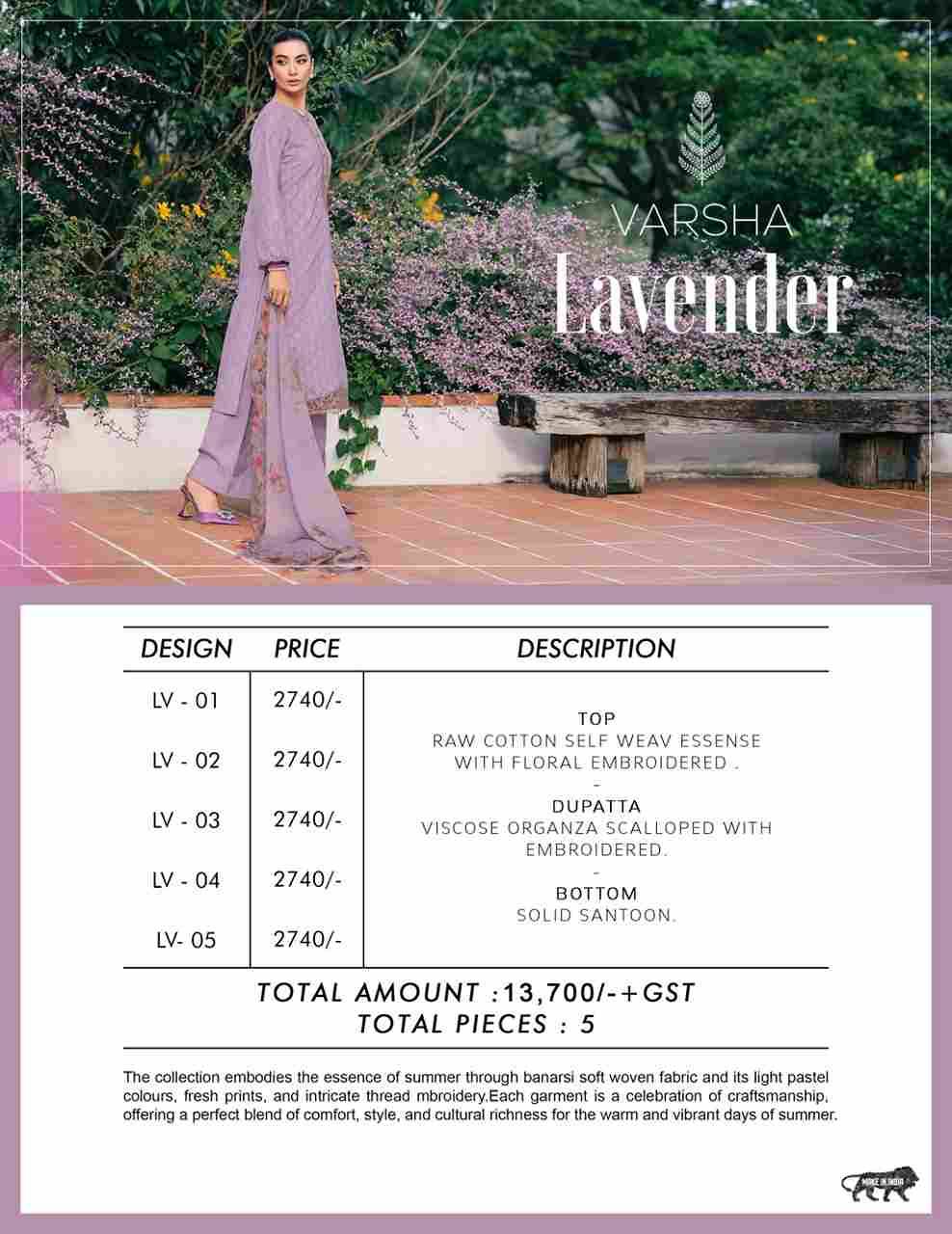 Lavender By Varsha 01 To 05 Series Beautiful Festive Suits Colorful Stylish Fancy Casual Wear & Ethnic Wear Cotton Dresses At Wholesale Price