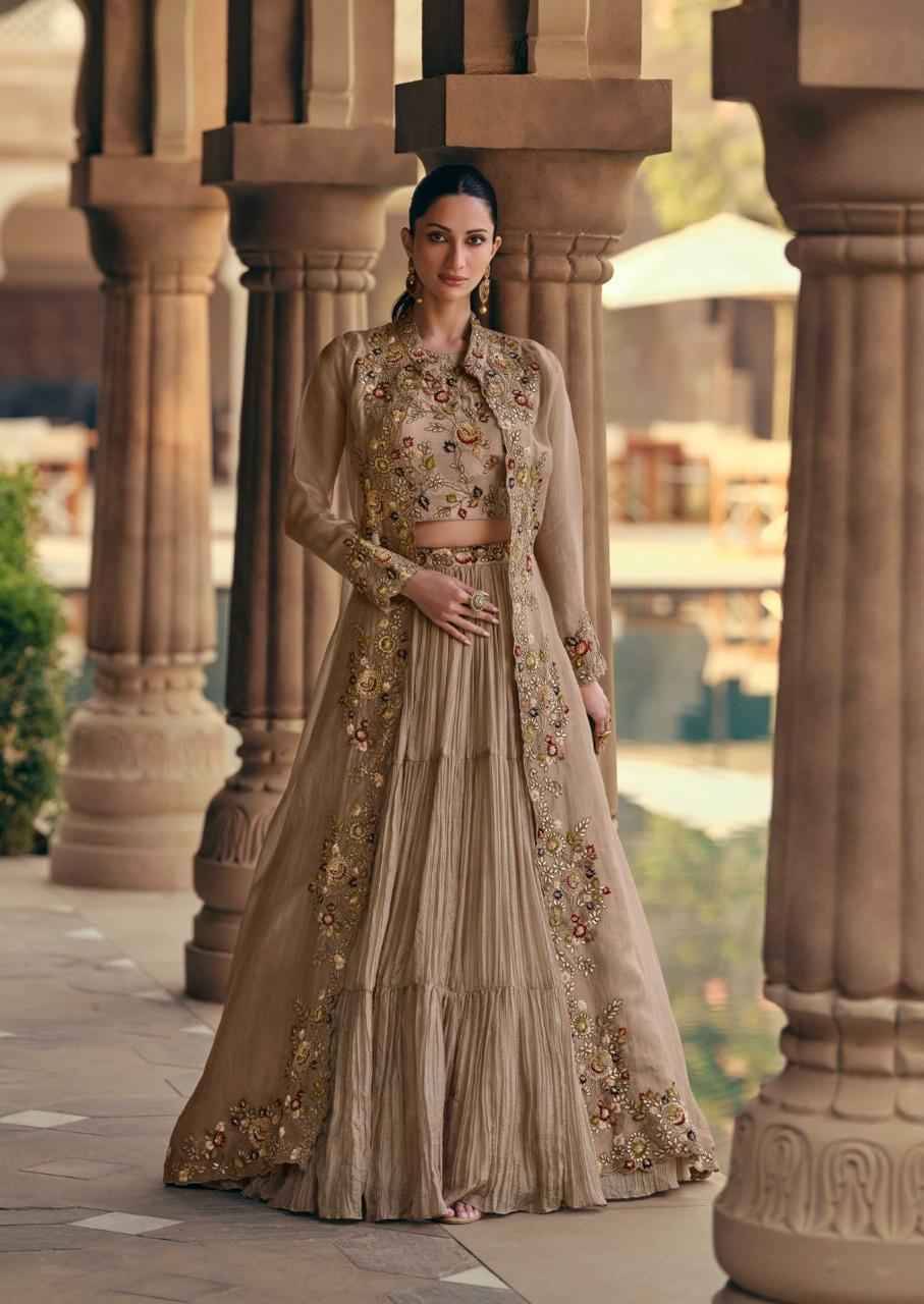 Mahotsav Gold By Sayuri 5532 To 5532-C Series Designer Beautiful Festive Collection Occasional Wear & Party Wear Chinnon Silk/Georgette Lehengas At Wholesale Price