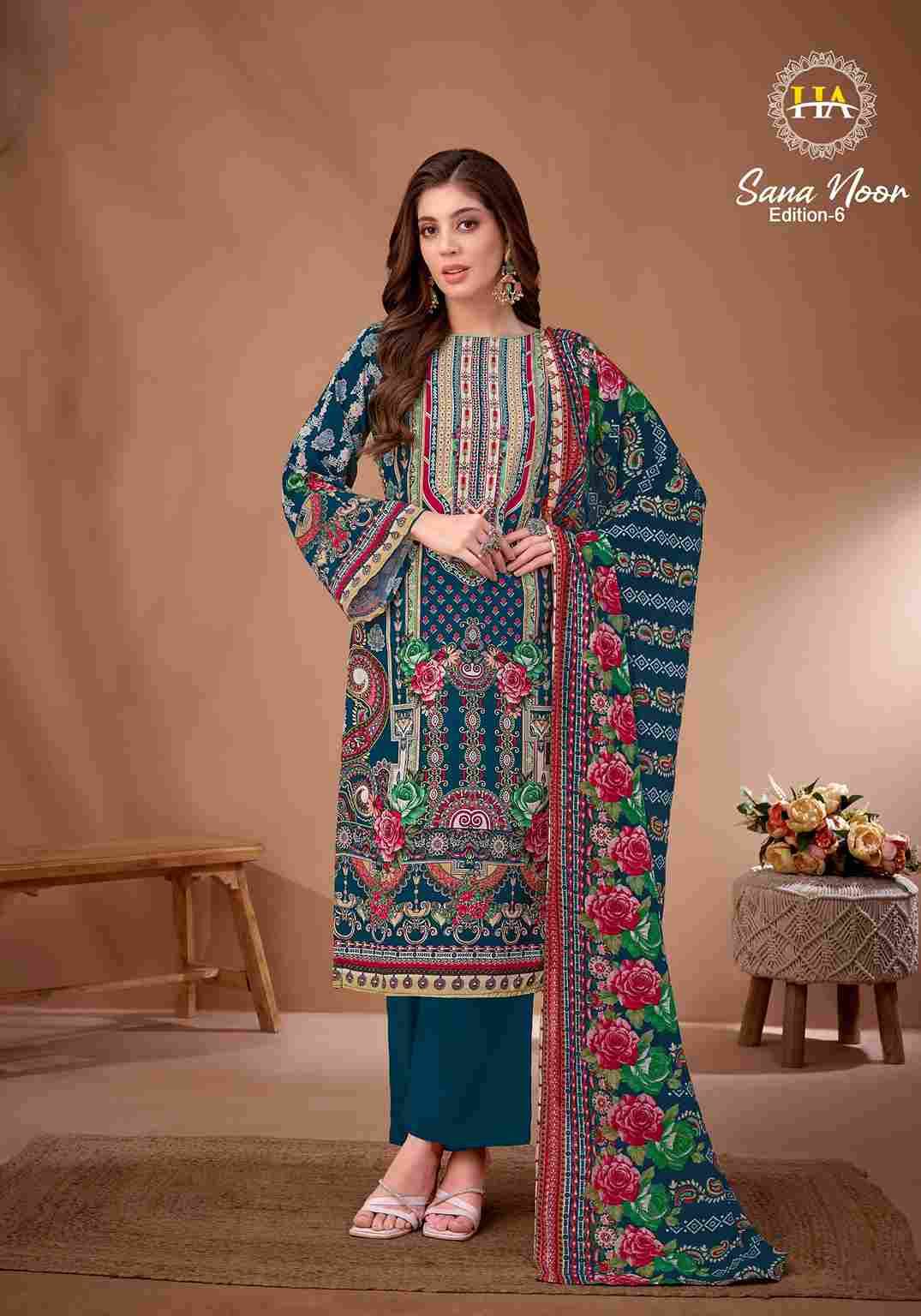 Sana Noor Vol-6 By Harshit Fashion Hub 1959-774-01 To 1959-774-08 Series Beautiful Festive Suits Stylish Fancy Colorful Casual Wear & Ethnic Wear Pure Viscose Rayon Dresses At Wholesale Price