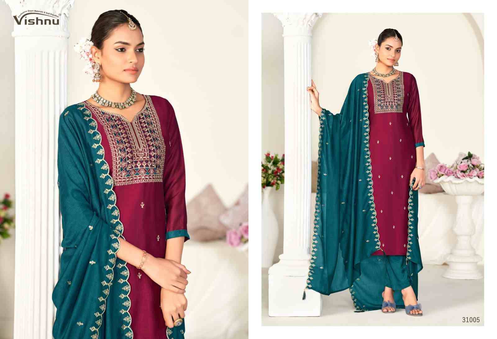 Sanwali Vol-2 By Vishnu 31001 To 31012 Series Beautiful Stylish Festive Suits Fancy Colorful Casual Wear & Ethnic Wear & Ready To Wear Vichitra Silk Print Dresses At Wholesale Price