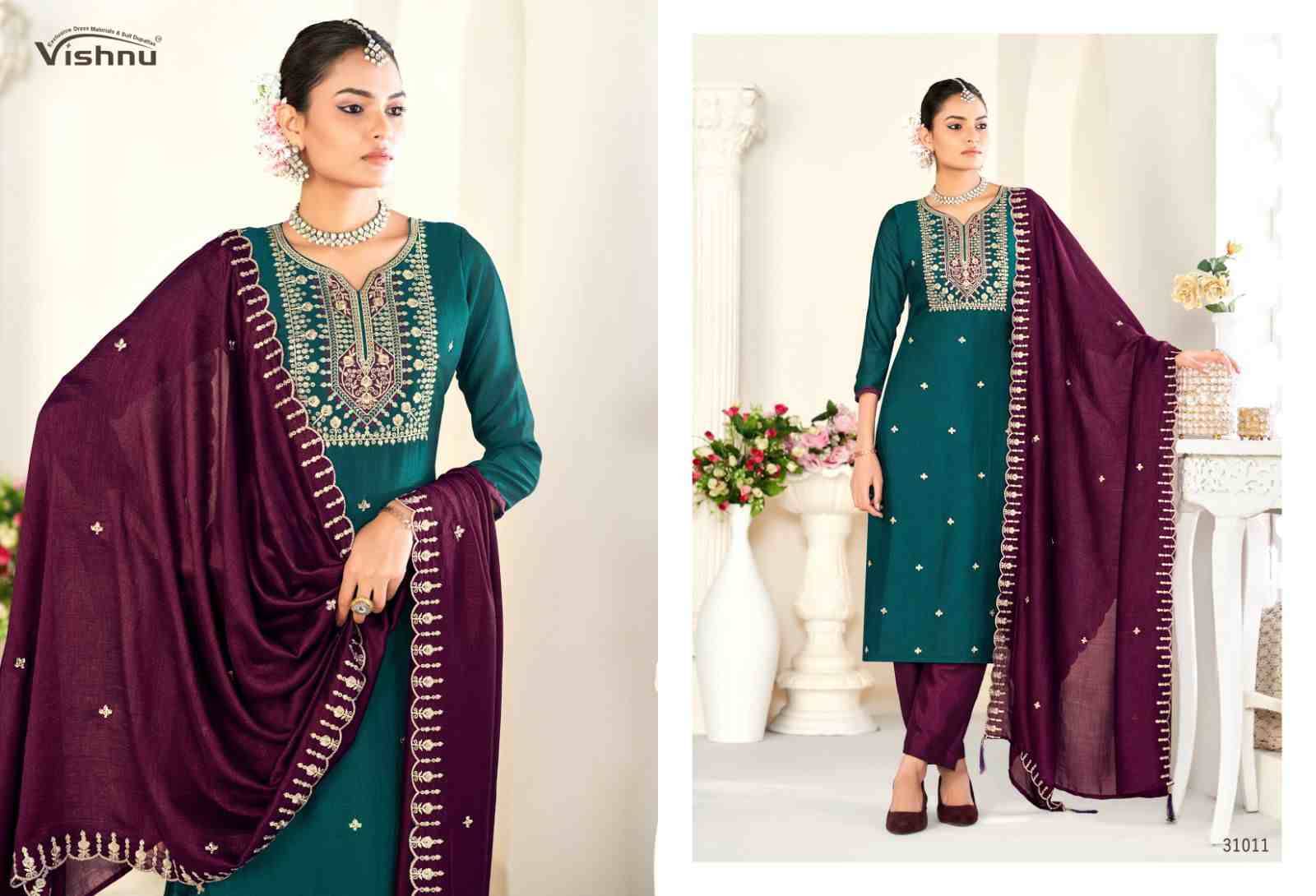 Sanwali Vol-2 By Vishnu 31001 To 31012 Series Beautiful Stylish Festive Suits Fancy Colorful Casual Wear & Ethnic Wear & Ready To Wear Vichitra Silk Print Dresses At Wholesale Price