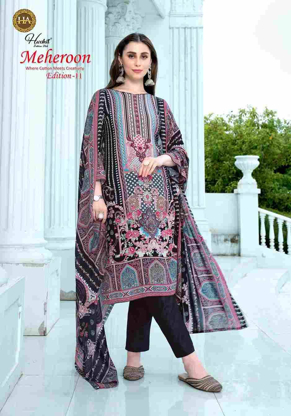 Meheroon Vol-11 By Harshit Fashion Hub 2519-19-01 To 2519-19-06 Series Beautiful Suits Colorful Stylish Fancy Casual Wear & Ethnic Wear Pure Viscose Rayon Print Dresses At Wholesale Price