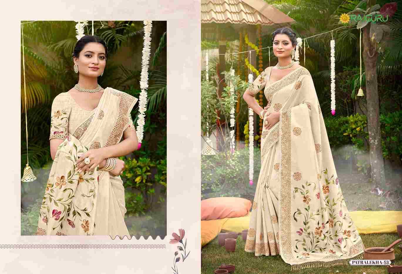 Patralekha By Rajguru 51 To 56 Series Indian Traditional Wear Collection Beautiful Stylish Fancy Colorful Party Wear & Occasional Wear Tussar Silk Sarees At Wholesale Price