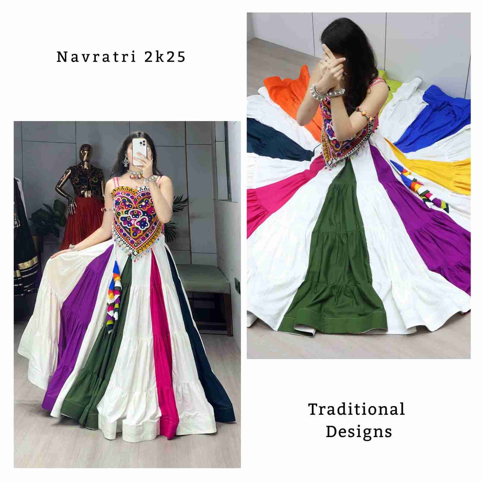 Gr-9048 By Fashid Wholesale Navratri Wear Collection Beautiful Stylish Colorful Fancy Party Wear & Occasional Wear Pure Rayon Cotton Lehengas At Wholesale Price