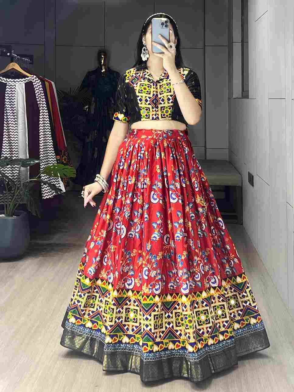 Gr-8052 By Fashid Wholesale 01 To 04 Series Navratri Wear Collection Beautiful Stylish Colorful Fancy Party Wear & Occasional Wear Soft Silk Lehengas At Wholesale Price